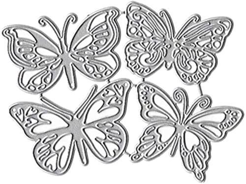 5-Piece Butterfly Metal Stamping Stencils for DIY Scrapbooking - Card Making, Embossing, Photo Album Decor - Perfect for Handmade Cards, Craft Projects & Gift Wrapping Supplies