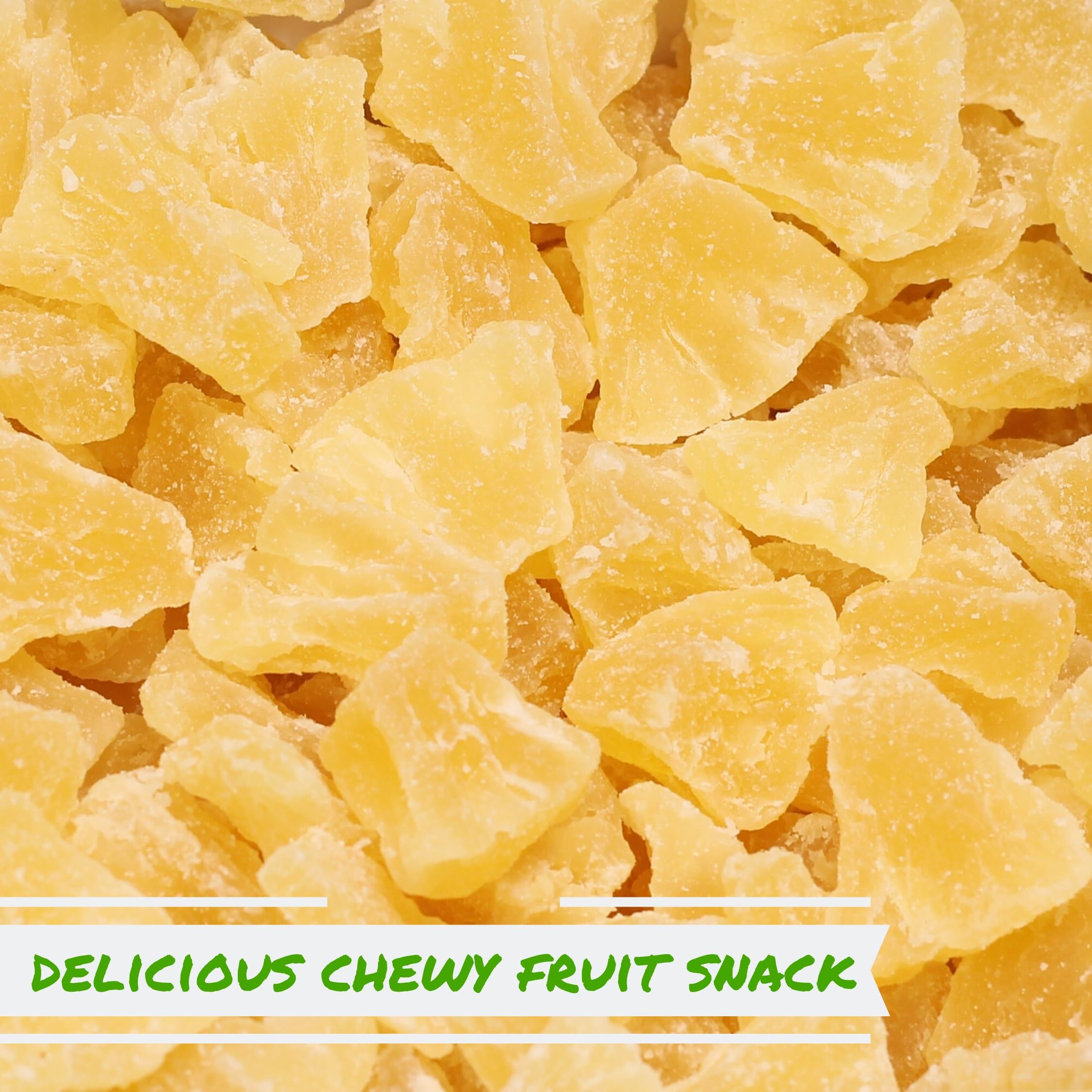 Sweet Dried Pineapple Chunks - 2.5lbs, Vegan Snacks for Hiking & Office