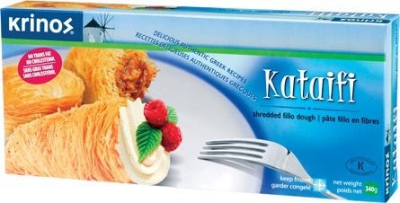 Krinos Kataifi Shredded Phyllo Dough for Baklava - 454g | Authentic Mediterranean Dessert Ingredient | Perfect for Pastries, Sweet Treats & Greek Cuisine