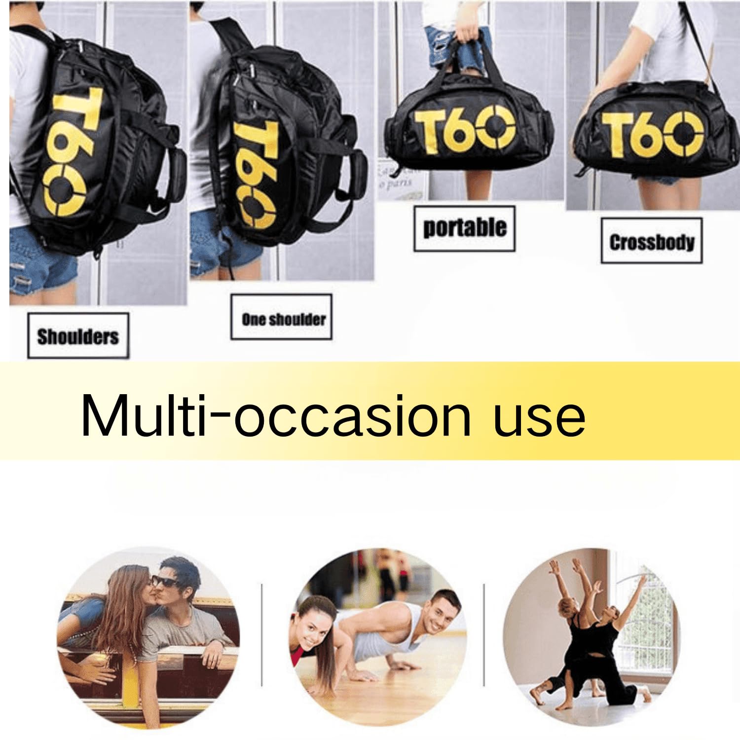 Best Gym Bag for Men & Women - Duffle Bag with Shoe & Wet Compartment - Perfect for Travel, Sports, Fitness & Workout - Water-Resistant & Spacious Design for Gym, Yoga & Outdoor Activities