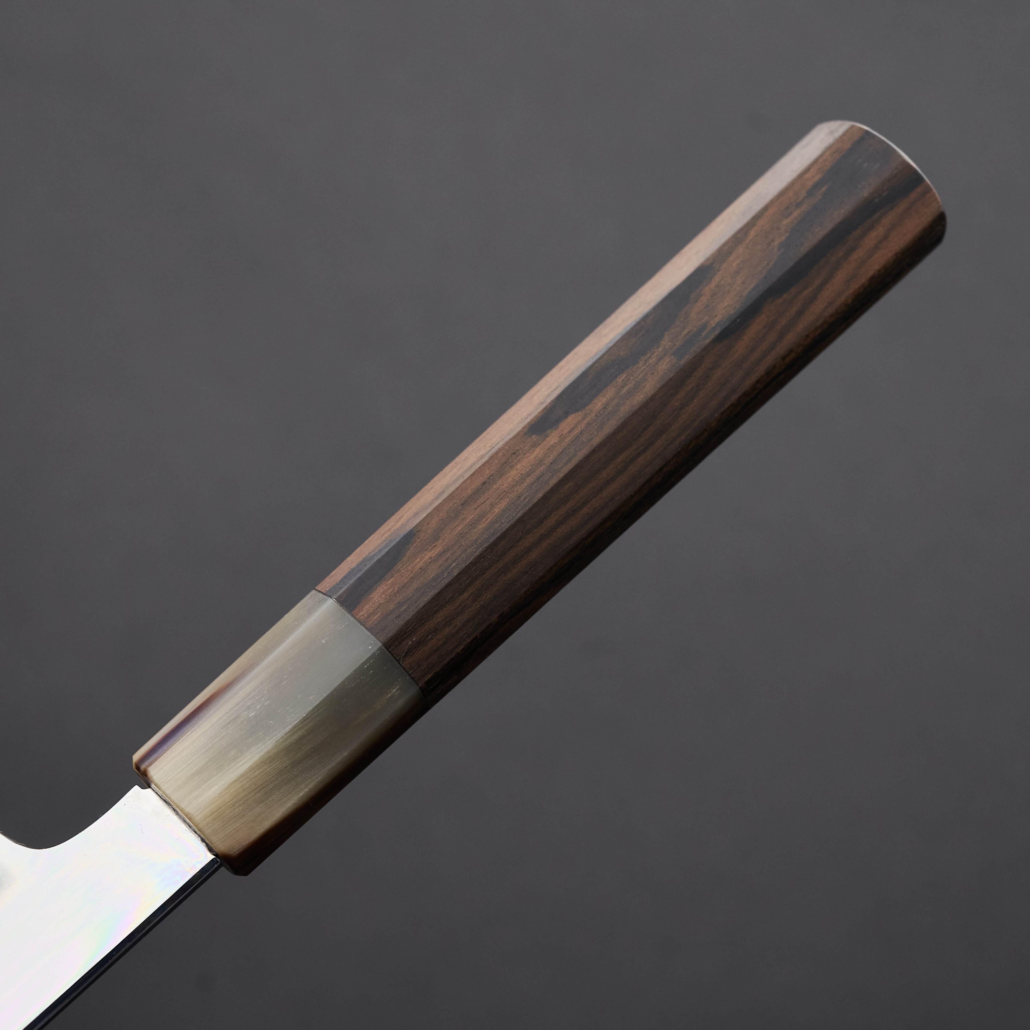 Hitohira Togashi Kambei White #1 Mizu Honyaki Gyuto 240mm Japanese Chef Knife - Premium Ziricote Wood Handle - Perfect for Sushi, Meat Slicing & Professional Kitchen Use