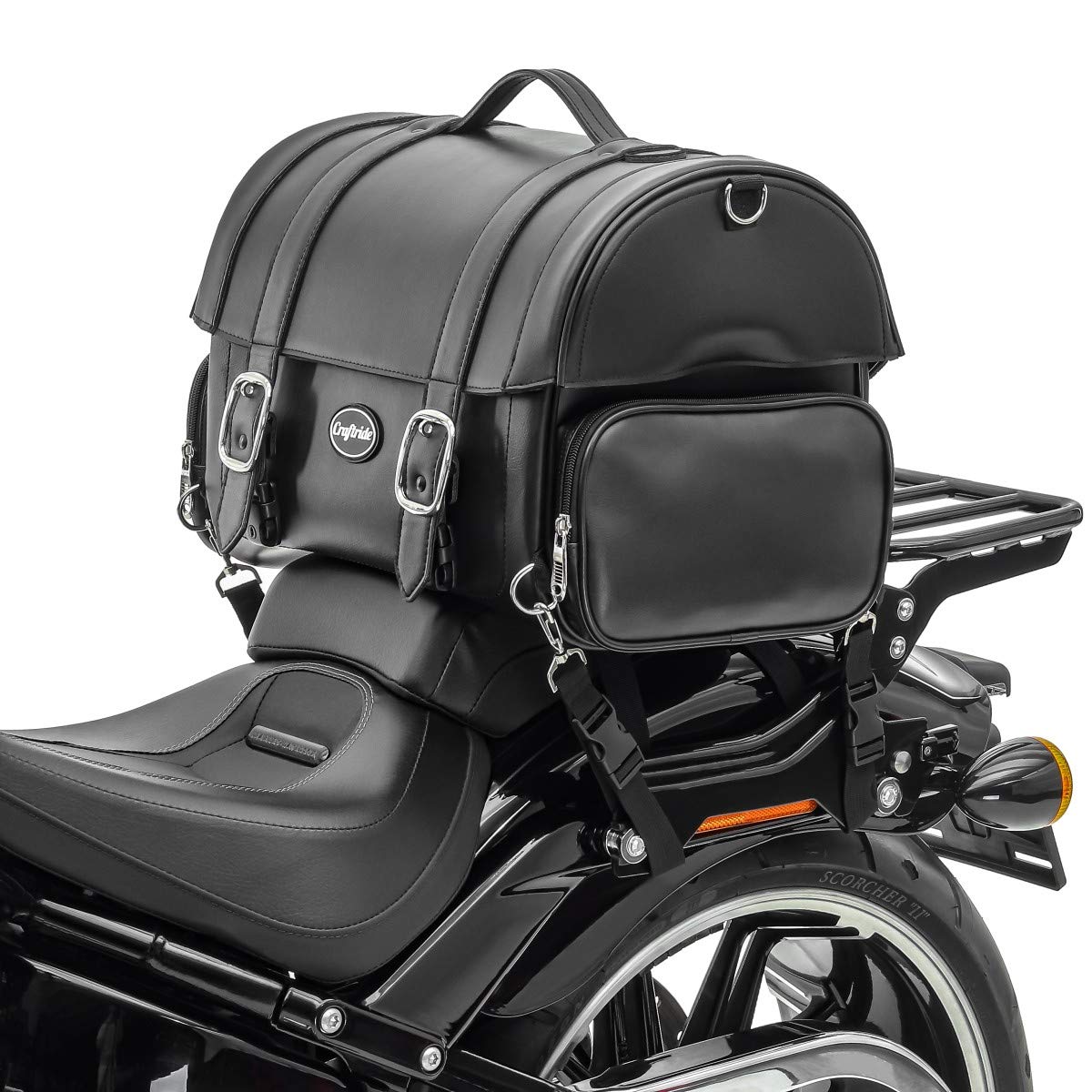 Yamaha XV 1600 A Wild Star Rear Bag - Passenger Tail FP Compatible Motorcycle Luggage - Perfect for Long Rides & Road Trips