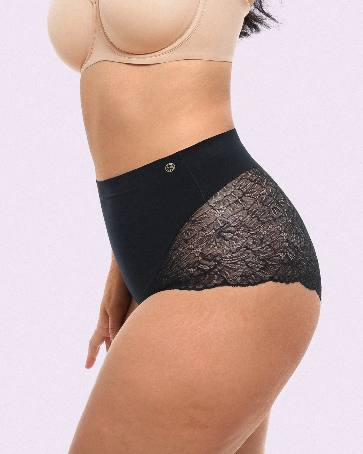 Bare Essentials™ MeshSmooth™ Mid Waist Lace Panties - Comfortable Women's Underwear for Everyday Wear, Date Night & Special Occasions