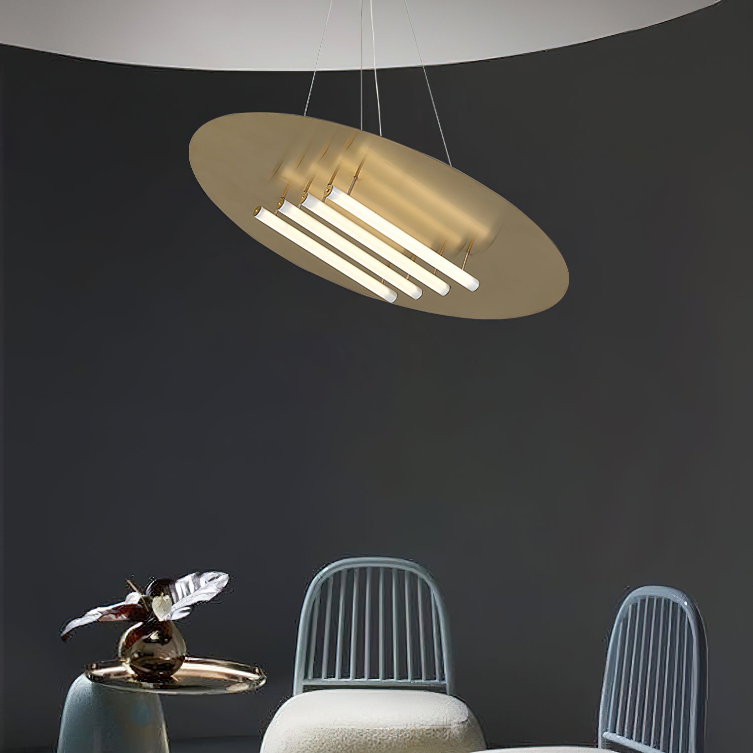 Modern Big Disc Pendant Lamp - Stylish Ceiling Light Fixture for Dining Room, Kitchen Island & Living Room Decor