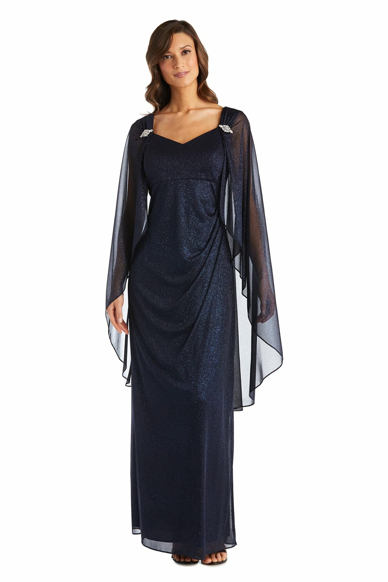 Dressbarn Women's Empire Waist Gown with Sweetheart Neckline & Attached Skirt - Elegant Formal Dress for Weddings, Proms & Special Occasions