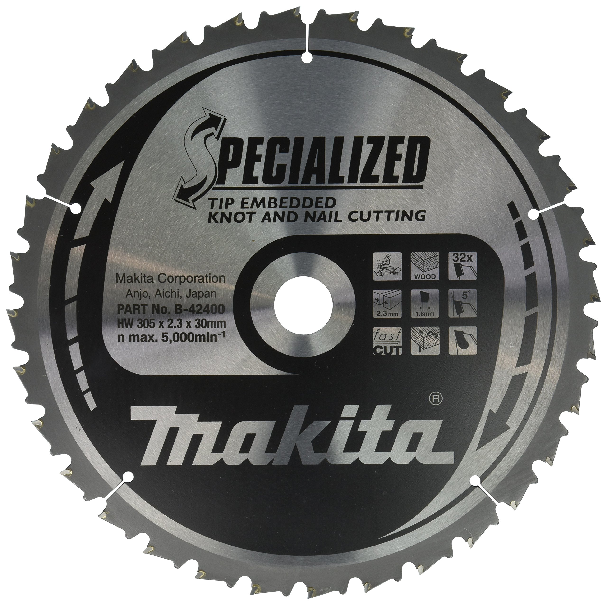 Makita B-42400 12-Inch 30mm 32-Teeth Specialized Saw Blade - Premium Cutting Tool for Wood, Plastic & Metal | Perfect for DIY Projects, Carpentry & Construction Work
