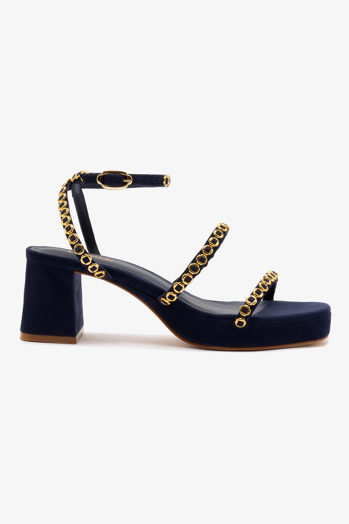 Gio Milanina Navy Suede Sandals for Women - Comfortable & Stylish Summer Shoes for Beach, Travel & Casual Outings