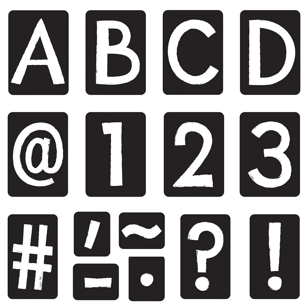 Black 4 Inch Uppercase Ready Letters® Tiles - English & Spanish Alphabet for Classroom Decor, Bulletin Boards, and DIY Craft Projects
