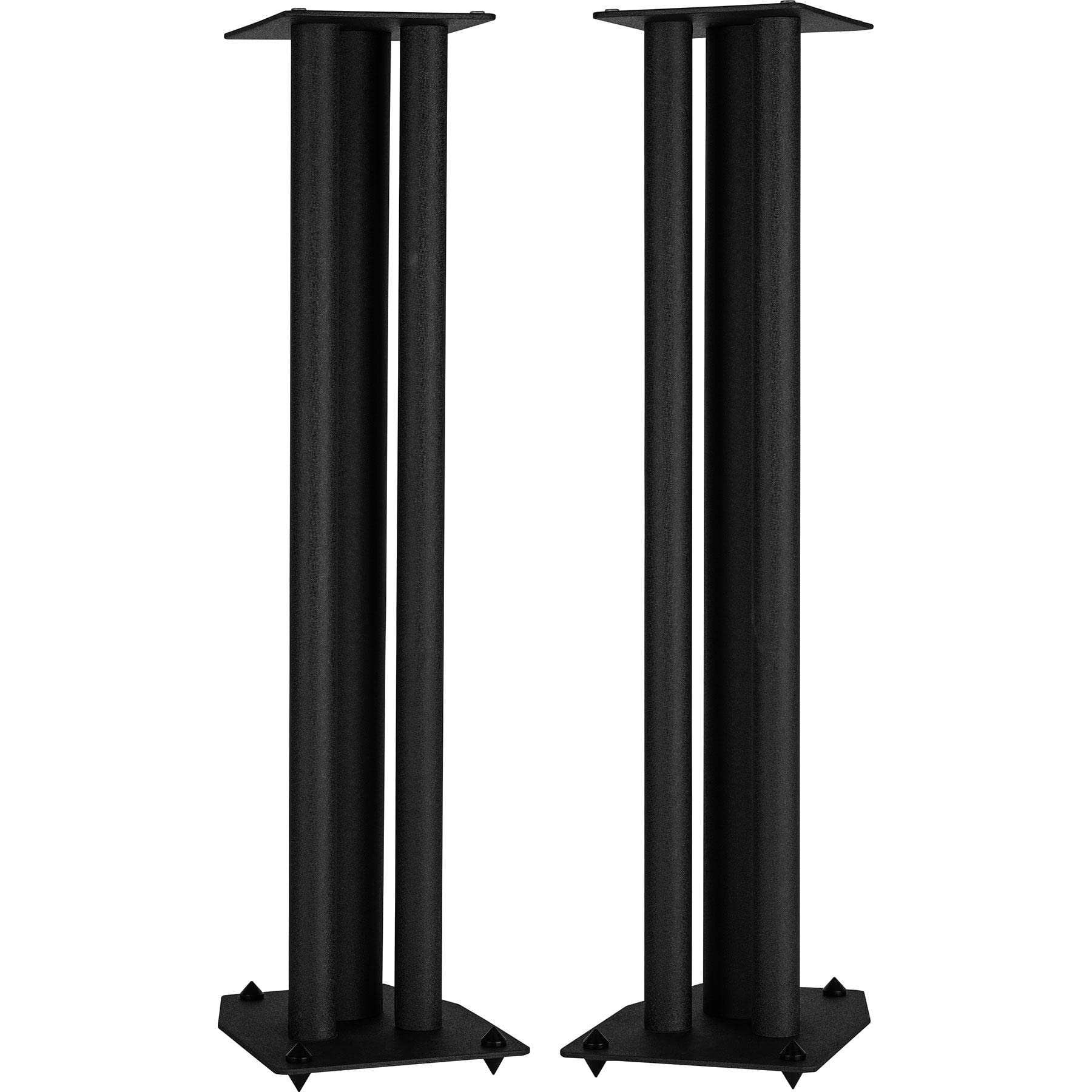 Dayton Audio SSMB32 32-Inch Heavy Duty Speaker Stands Pair with Square Steel Base - Perfect for Home Theater, Studio Monitors & Bookshelf Speakers
