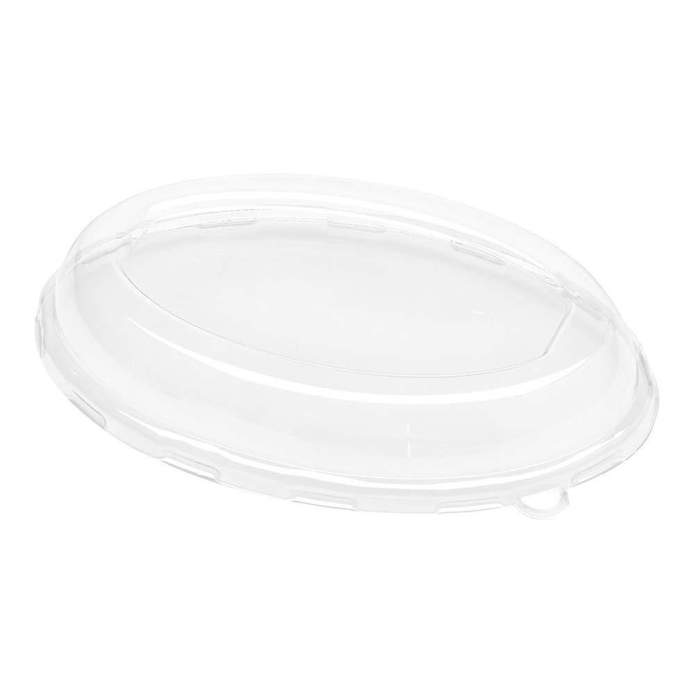 Pulp Tek Clear Plastic Dome Lids - 100 Disposable Salad Plate Lids (Fits 26oz Bagasse Plates) | Restaurantware Eco-Friendly Food Containers | Perfect for Takeout, Catering & Food Service Businesses