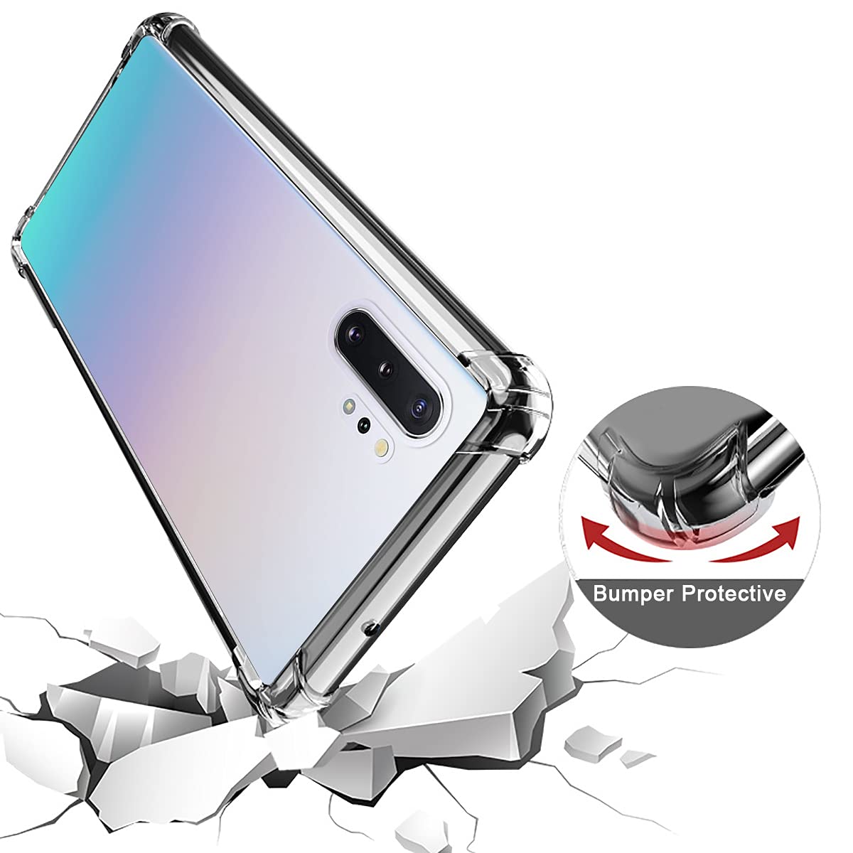 Custom Samsung Galaxy Note10 Plus Phone Case - Ultra Thin Clear TPU Bumper with Shock Absorption & Personalized Photo Printing | Perfect for Everyday Protection & Style