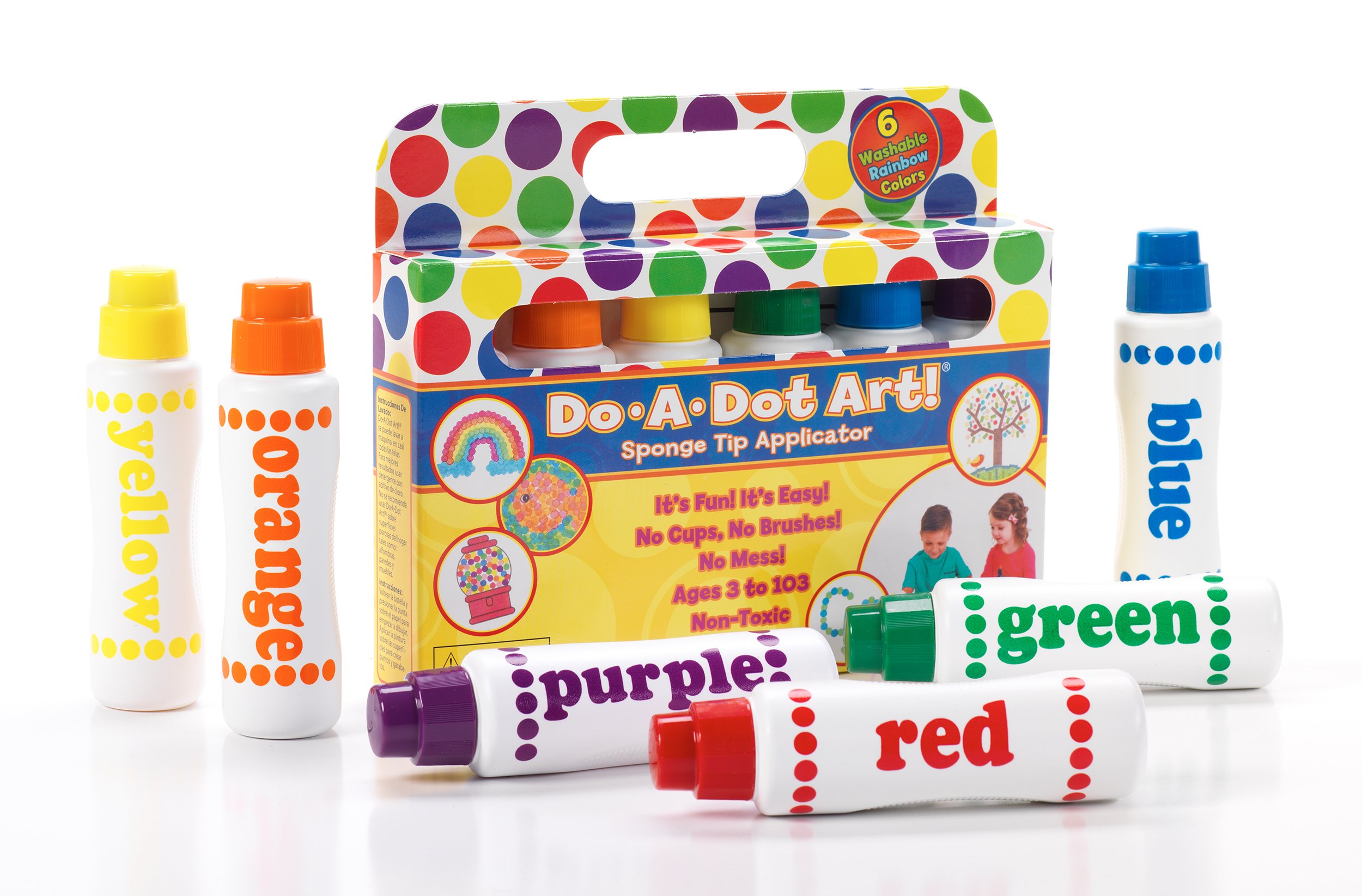 Washable Do A Dot Markers - 36 Rainbow Colors Non-Toxic Paint Markers for Kids, Toddlers, Preschool & Kindergarten Classroom Arts & Crafts | Perfect for DIY Projects, Learning Activities & Creative Play