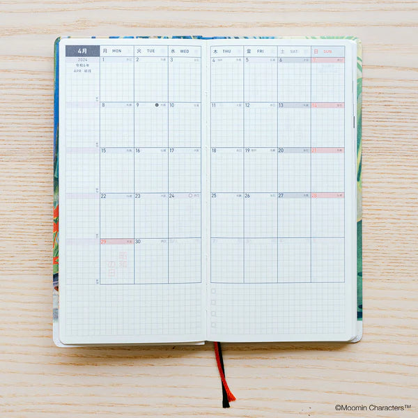 Hobonichi Techo 2025 Moomin Weeks Weekly Planner - January Start Hardcover Japanese Edition | Perfect for Journaling, Gift Giving & Daily Organization