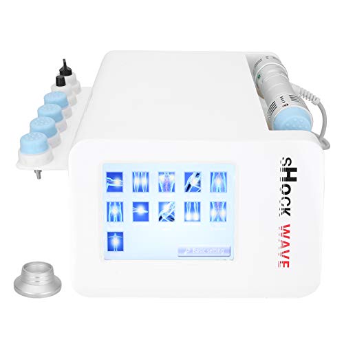 Professional Shockwave Massage Machine for Muscle Pain Relief - Portable Deep Tissue Massager with Adjustable Heads for Back, Neck & Shoulder Pain - Ideal for Athletes, Gym Enthusiasts & Office Workers (US Stock)