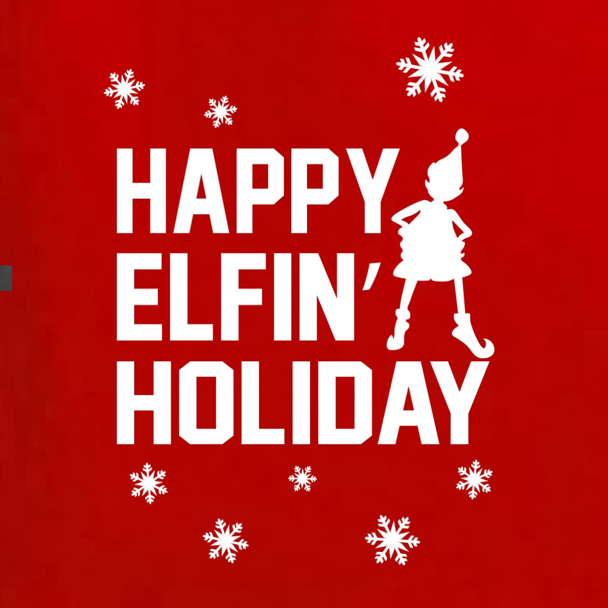 Wild Bobby Happy Elfin Holiday Christmas Graphic Sweatshirt - Unisex Crewneck Pullover for Festive Winter Wear & Cozy Seasonal Outfits