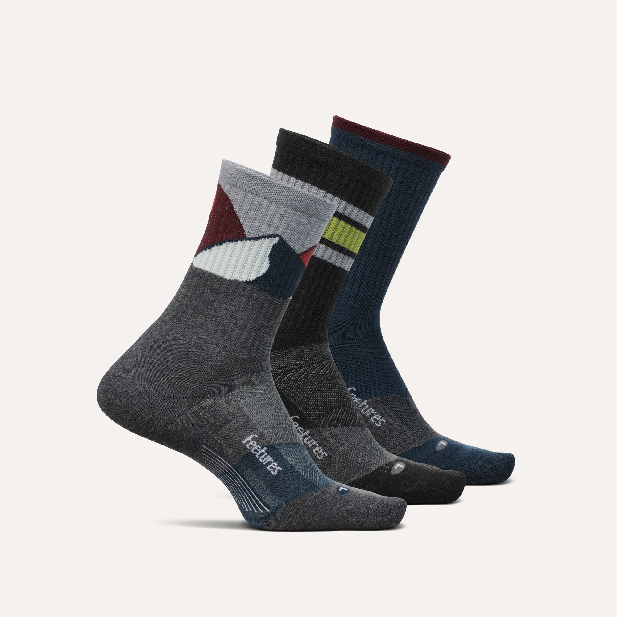 Trail Max Cushion Mini Crew Socks 3-Pack - Ultra Soft Hiking & Running Socks for Men & Women - Perfect for Outdoor Adventures, Gym Workouts & Daily Comfort