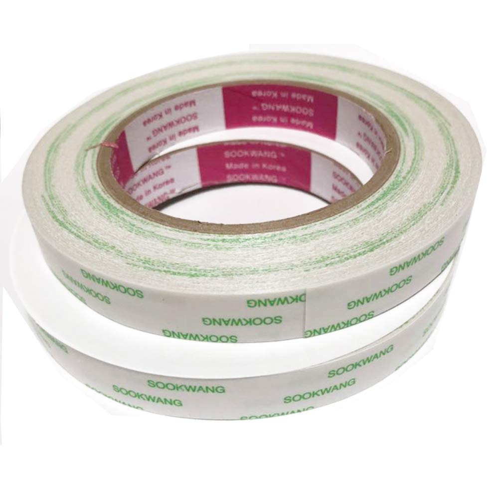 Double Sided Adhesive Tape for Crafts - 15mm x 25m (2 Pack) - Strong Bonding for Scrapbooking, DIY Projects & Home Decor