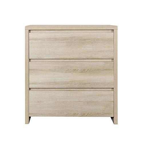 Tutti Bambini Nursery Modena Changing Table with 3 Spacious Drawers - Oak Finish Baby Dresser for Diaper Changing & Storage - Perfect for Nursery Organization & Baby Care Essentials
