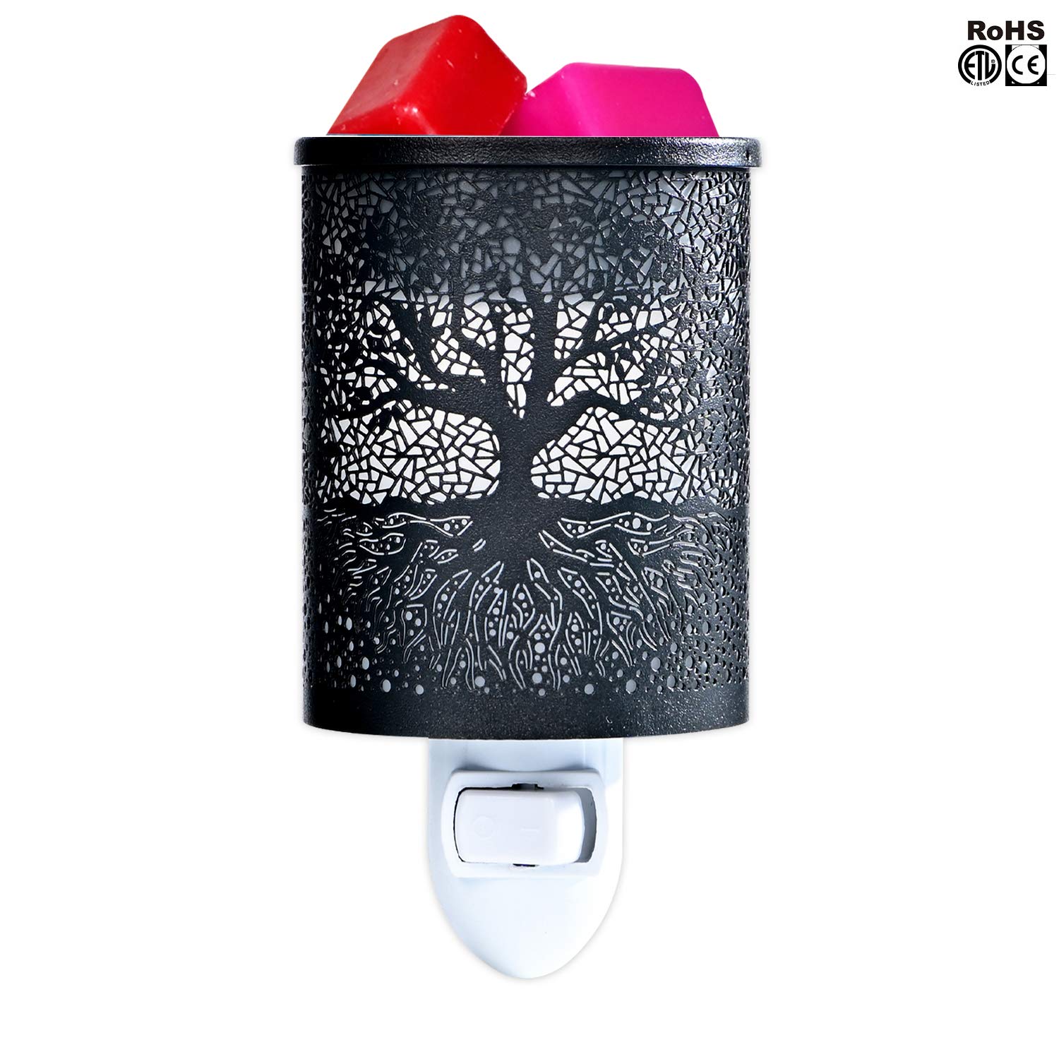 ASAWASA Electric Wax Warmer with Silicone Liner - Plug-in Wax Melter & Fragrance Diffuser for Aromatherapy, Home Decor, Spa - Perfect for Bedroom, Kitchen, Office & Gift Giving (Banyan Design)
