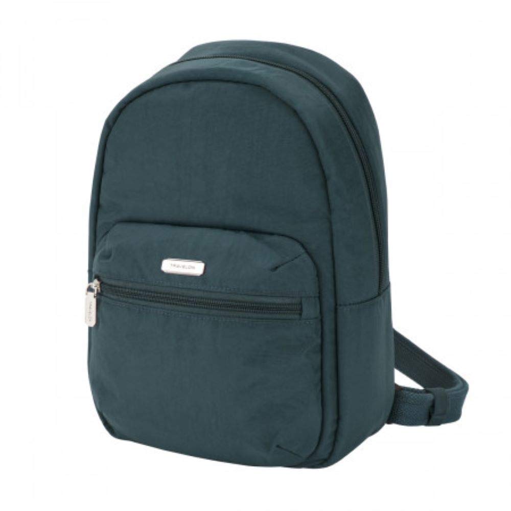 Travelon Anti-Theft Small Backpack for Women & Men - Lightweight Secure Daypack with RFID Blocking & Lockable Zippers - Perfect for Travel, Commuting & Outdoor Adventures
