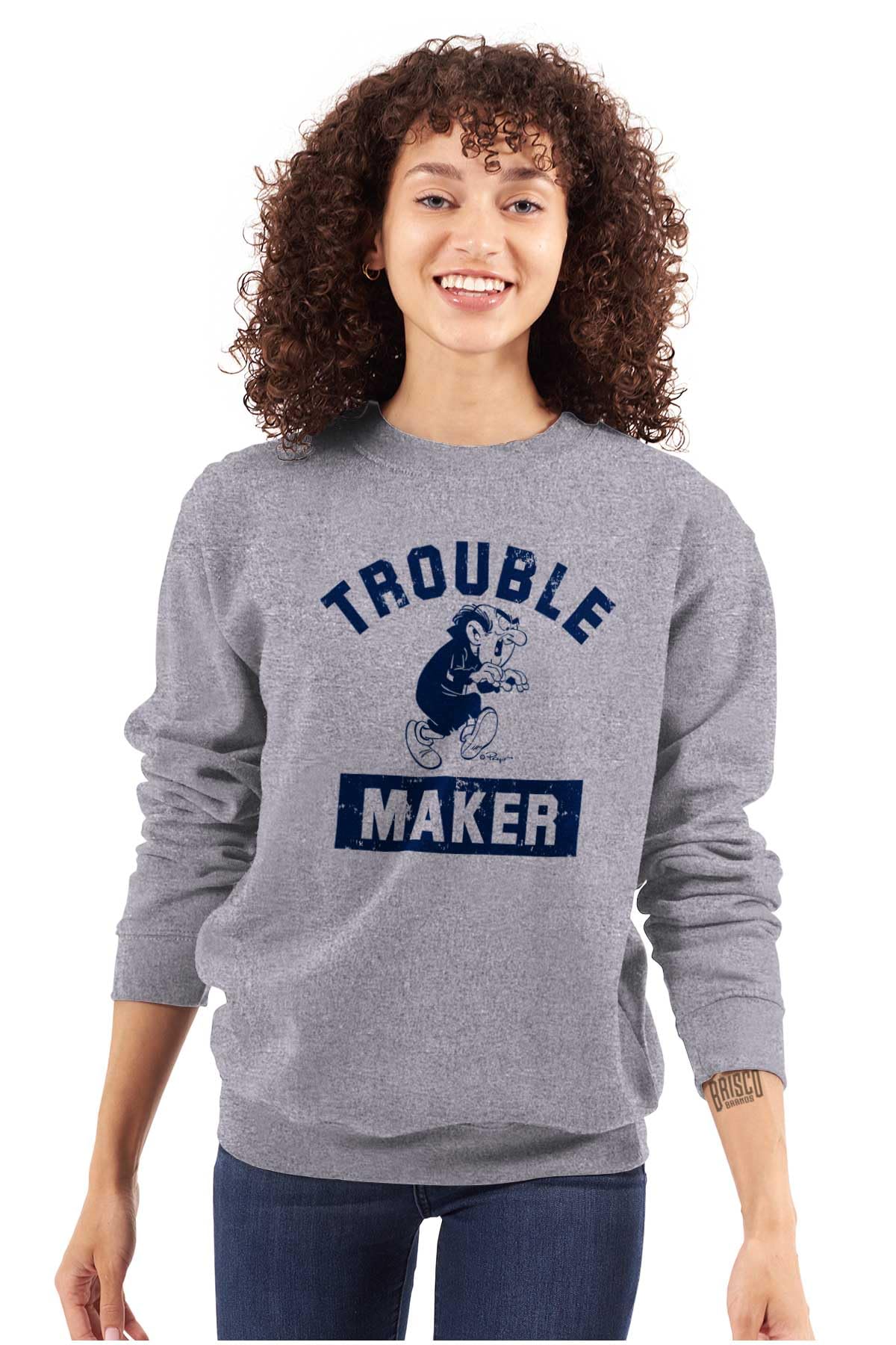 Brisco Brands Smurfs Trouble Maker Gargamel Funny Graphic Sweatshirt for Men & Women - Cute Cartoon Character Hoodie for Cosplay, Halloween Costume & Casual Wear