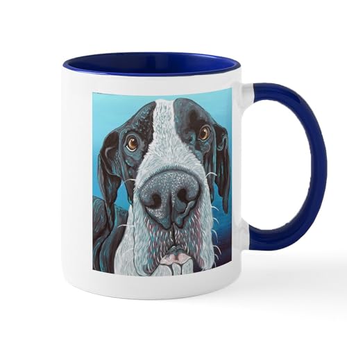 White/Navy Inside - Great Dane Mugs