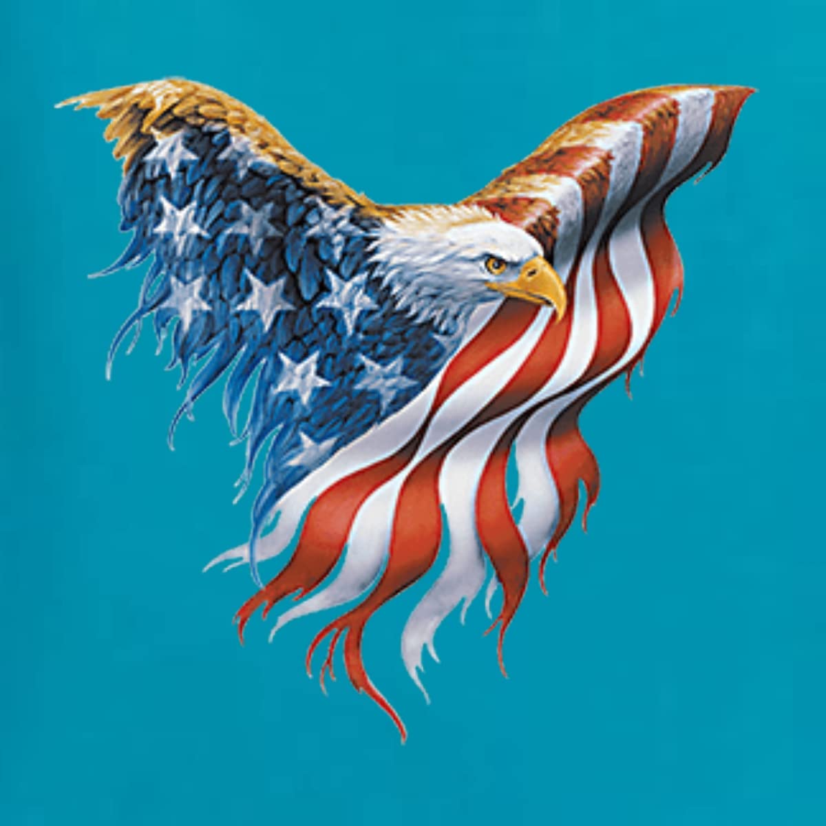 American Flag Eagle USA Patriotic Graphic T-Shirt for Men - Comfortable Cotton Tee for 4th of July, Veterans Day & Patriotic Events