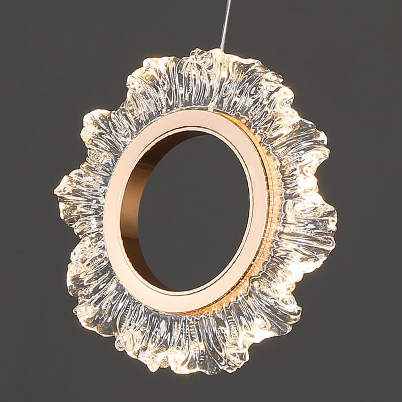 LED Light Staircase Chandelier Rings - Modern Staircase Lighting Fixture for Home Decor | Perfect for Hallways, Entryways, and Stairwells