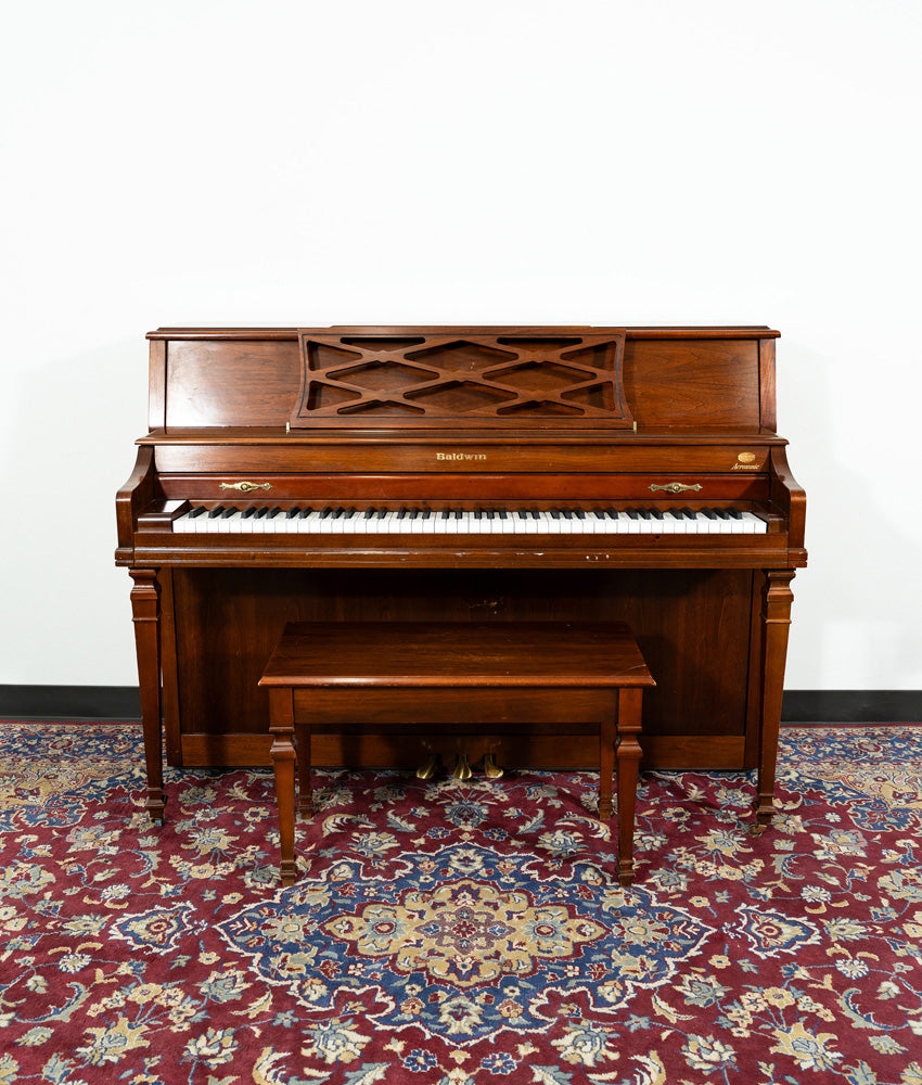 Baldwin 2071 Upright Piano - Satin Mahogany Finish | Used Vintage Piano with Serial Number 1508009 | Perfect for Home, Studio & Music Classroom