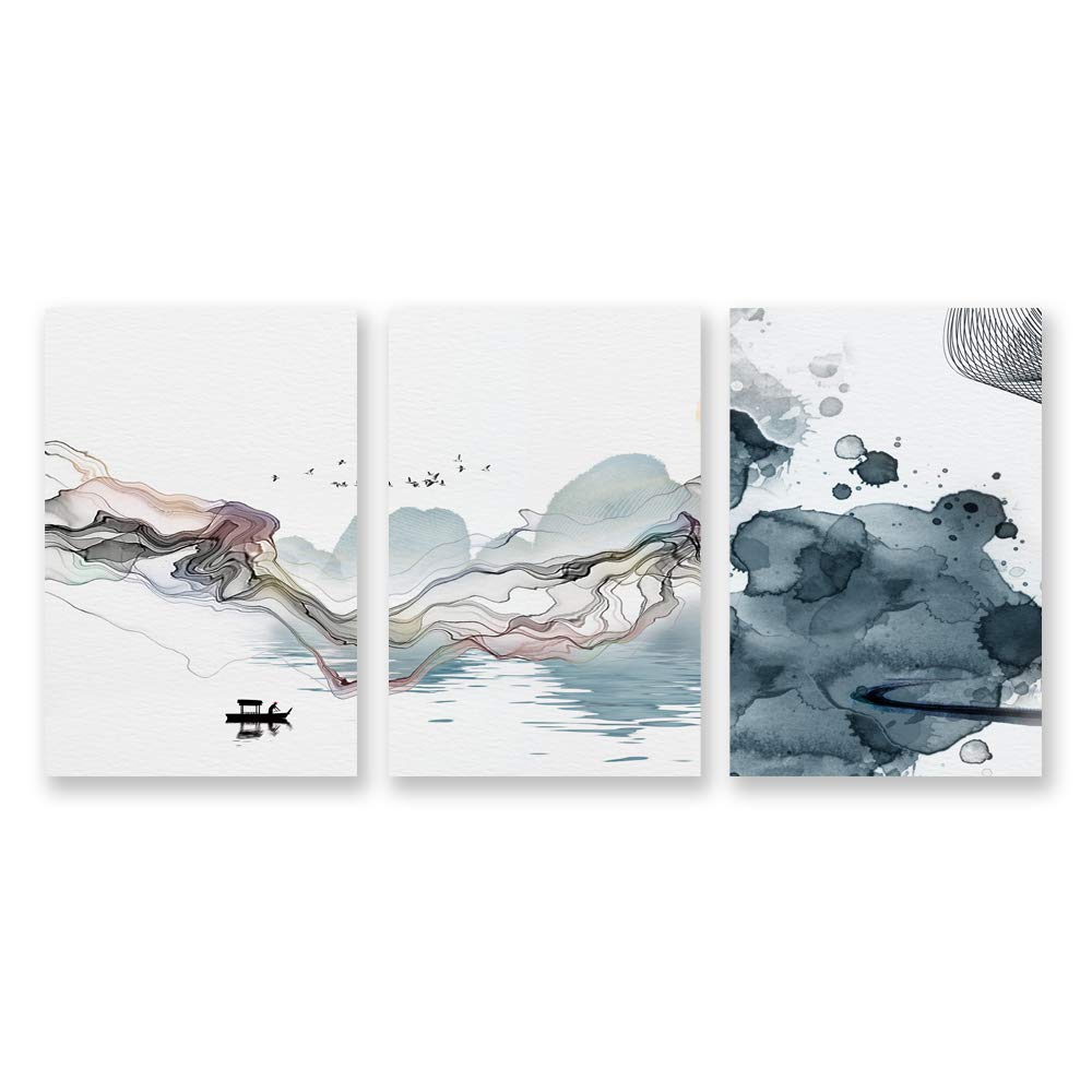 Wall26 3-Panel Chinese Landscape Canvas Wall Art - 24