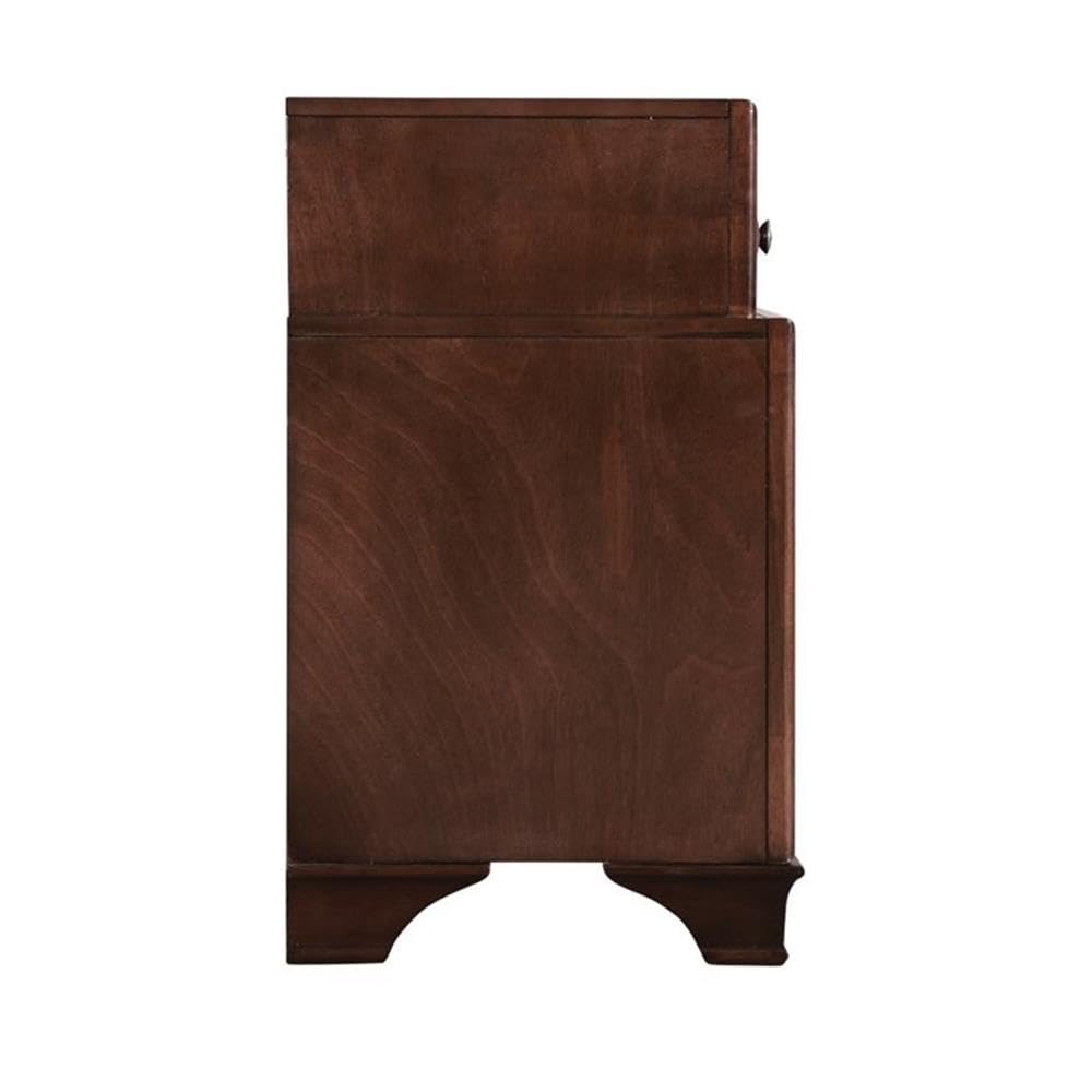 Glory Furniture LaVita 3-Drawer Nightstand in Cappuccino Finish - Bedside Table for Bedroom, Living Room & Guest Room Storage