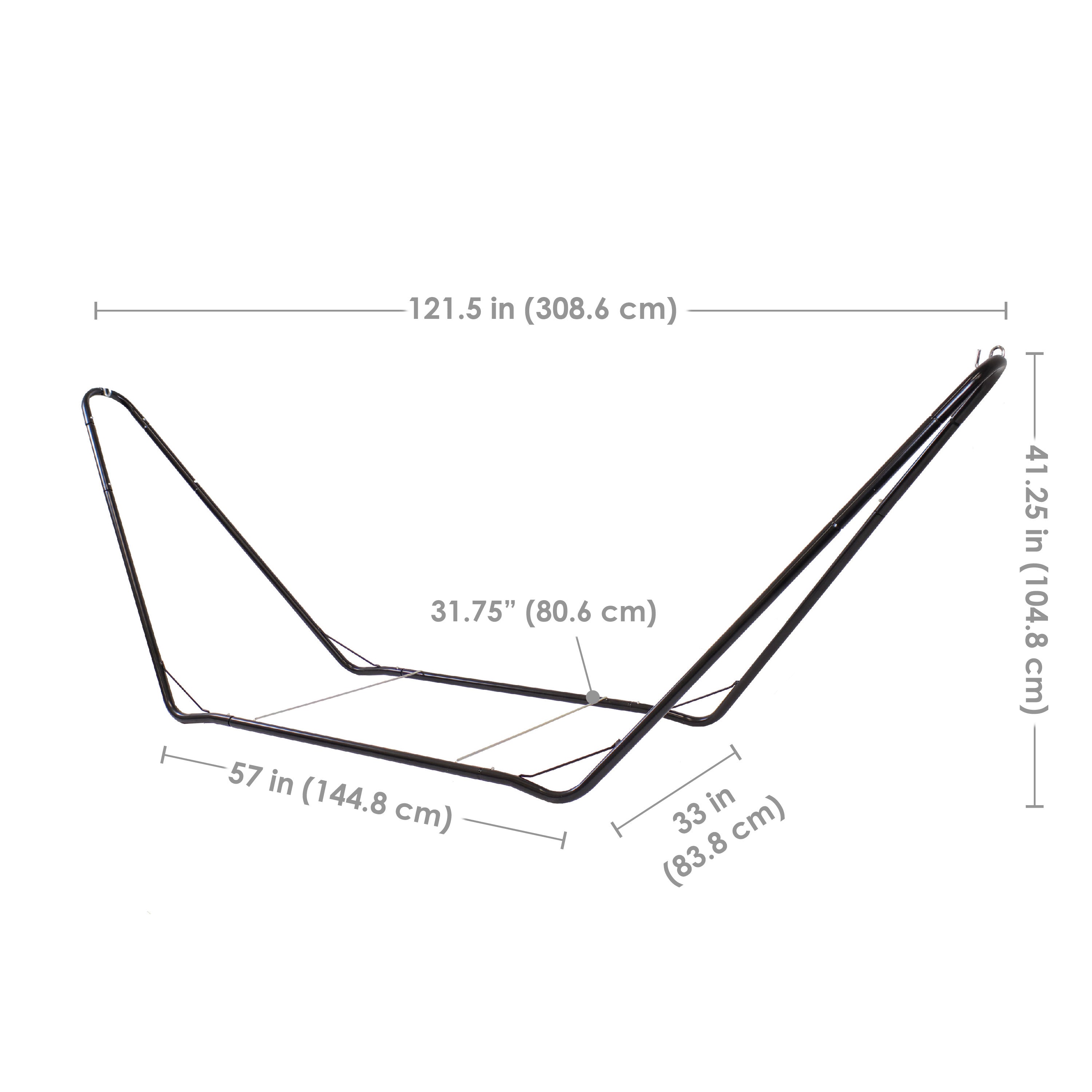 Sunnydaze 10-Foot Portable Hammock Stand - 330 lbs Weight Capacity - Perfect for Backyard, Camping & Beach Relaxation