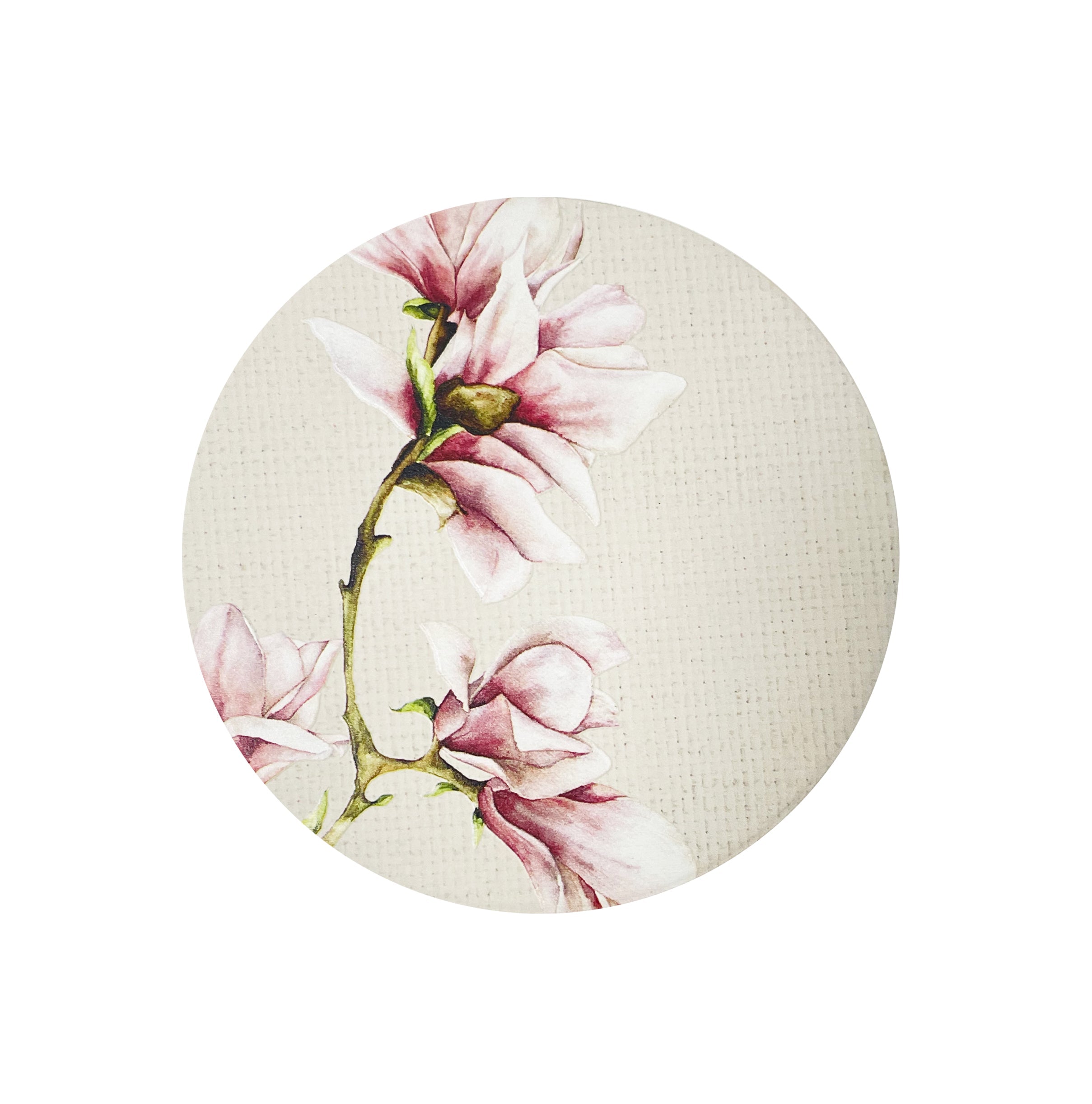 Splosh Blossom Ceramic Coasters Set of 4 - Floral Design Absorbent Drink Coasters for Coffee Table, Dining Table, Office Desk - Perfect for Home, Kitchen, Party & Gift Giving