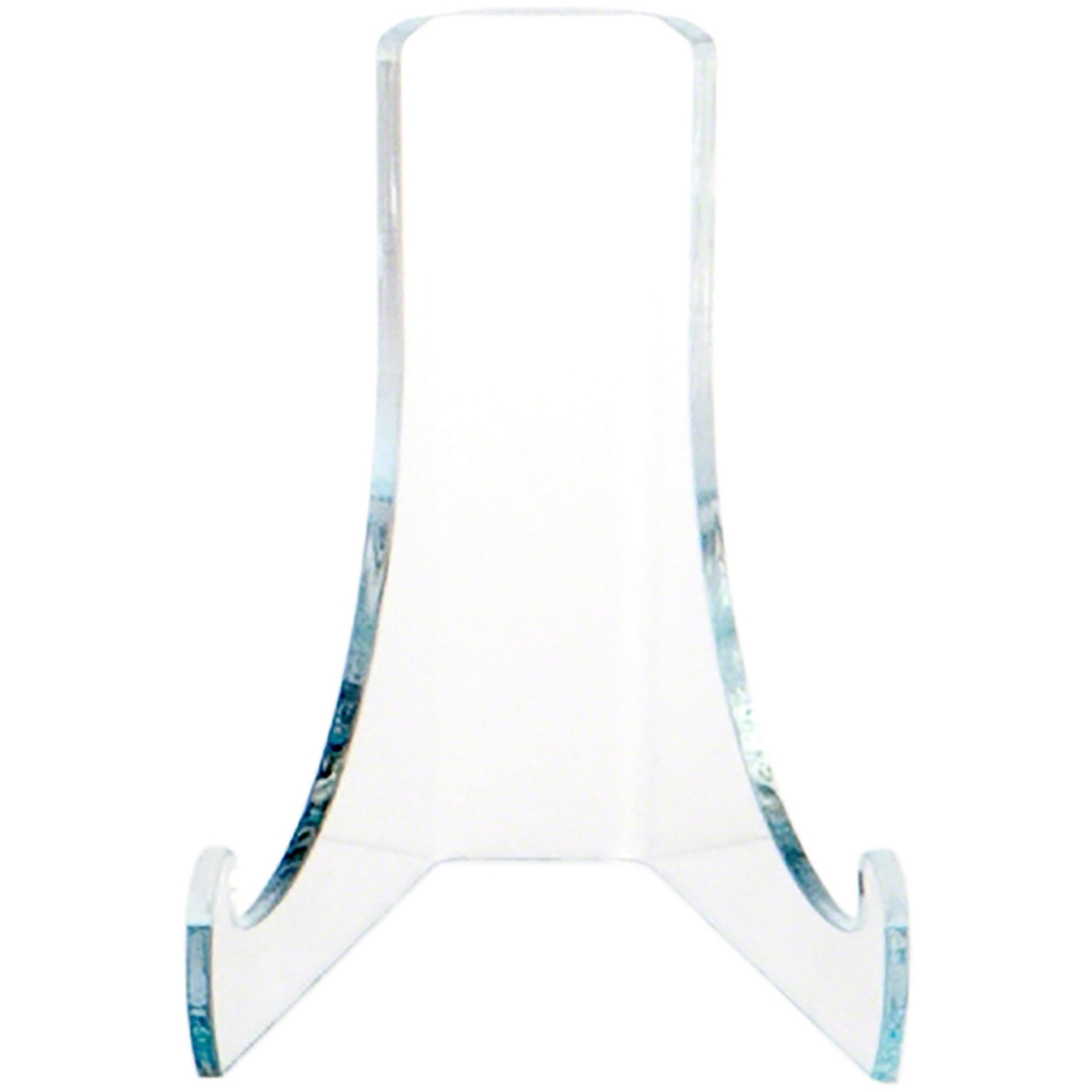 12 Pack Clear Acrylic Flat Back Easel Stands with Deep Support Ledges - 3