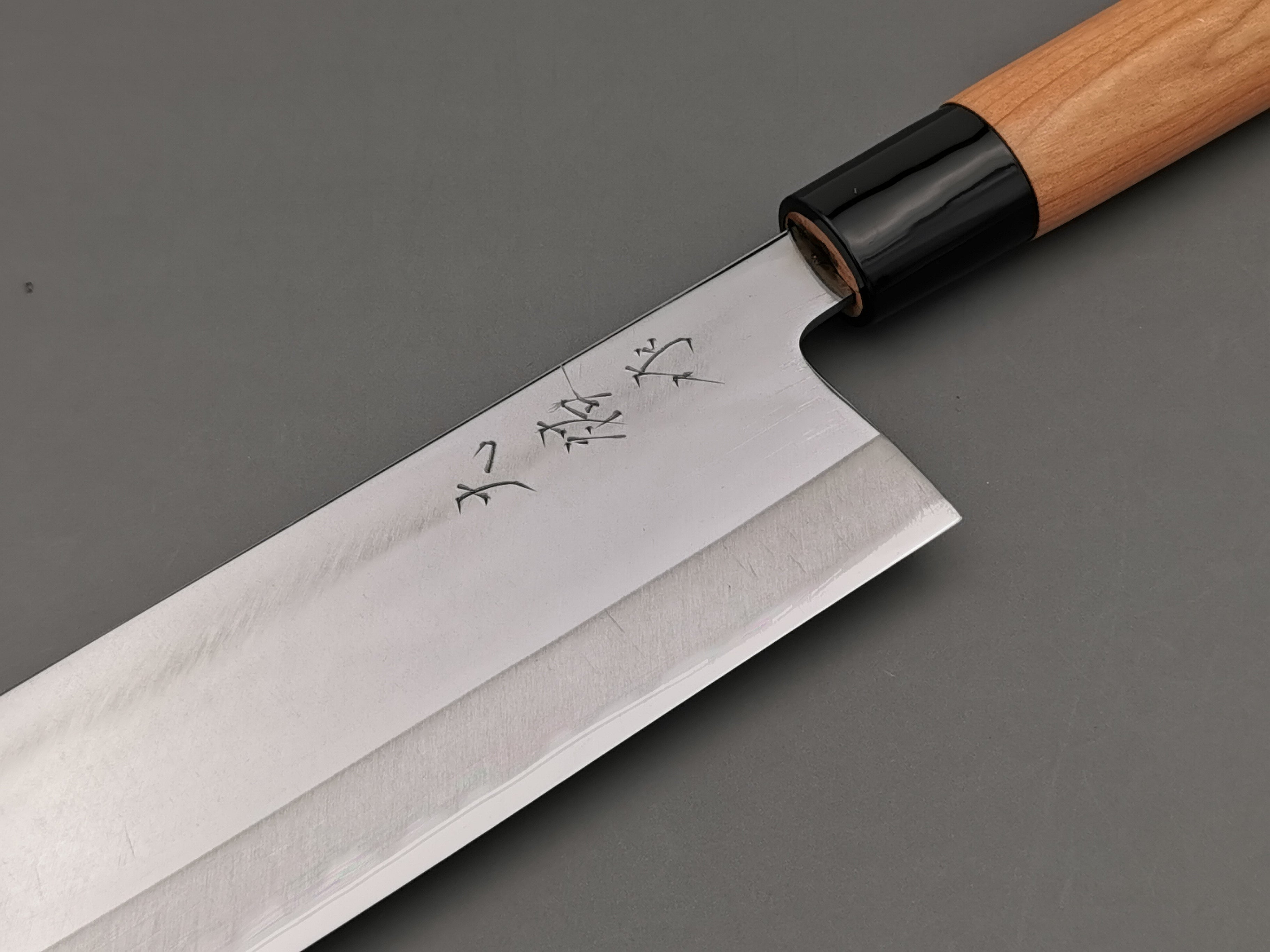 Premium Japanese Nakiri Knife - Daisuke Nishida White #1 Polished Carbon Steel Blade - Perfect for Sushi, Vegetables & Precision Cutting - Ideal for Chefs & Home Cooks