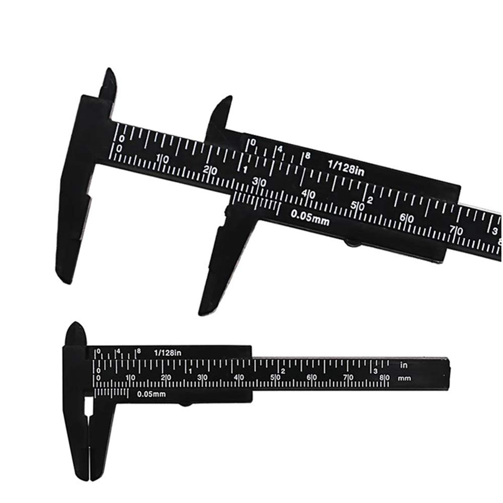 80mm Mini Plastic Sliding Vernier Caliper - Precision Measuring Tool for DIY, Jewelry Making & Engineering | Digital Micrometer Gauge with Inch/Metric Scale | Ideal for Hobbyists, Crafters & Professionals