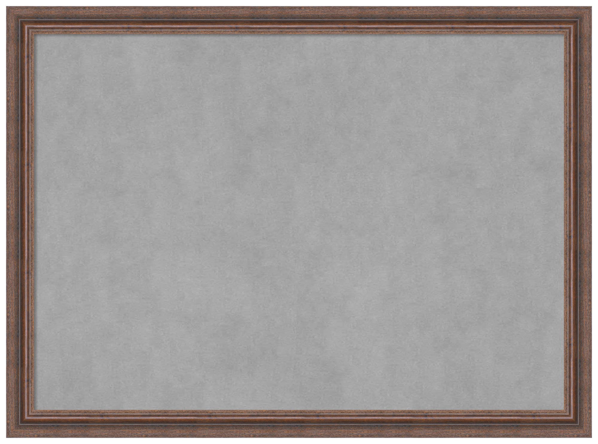 Amanti Art 22x30 Inch Brown Framed Magnetic Vision Board - 100% Metal Sheet for Office Decor, Home Organization & Kids Room - Perfect for Displaying Photos, Notes & Reminders in Kitchen, Mudroom or Workspace