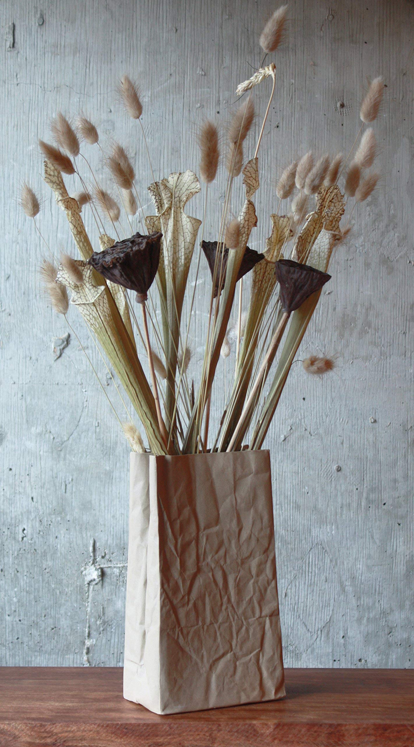 Ceramic Paper Bag Vase - Handmade Modern Home Decor for Flowers, Plants & Centerpieces | Perfect for Living Room, Wedding, Office & Gift Giving