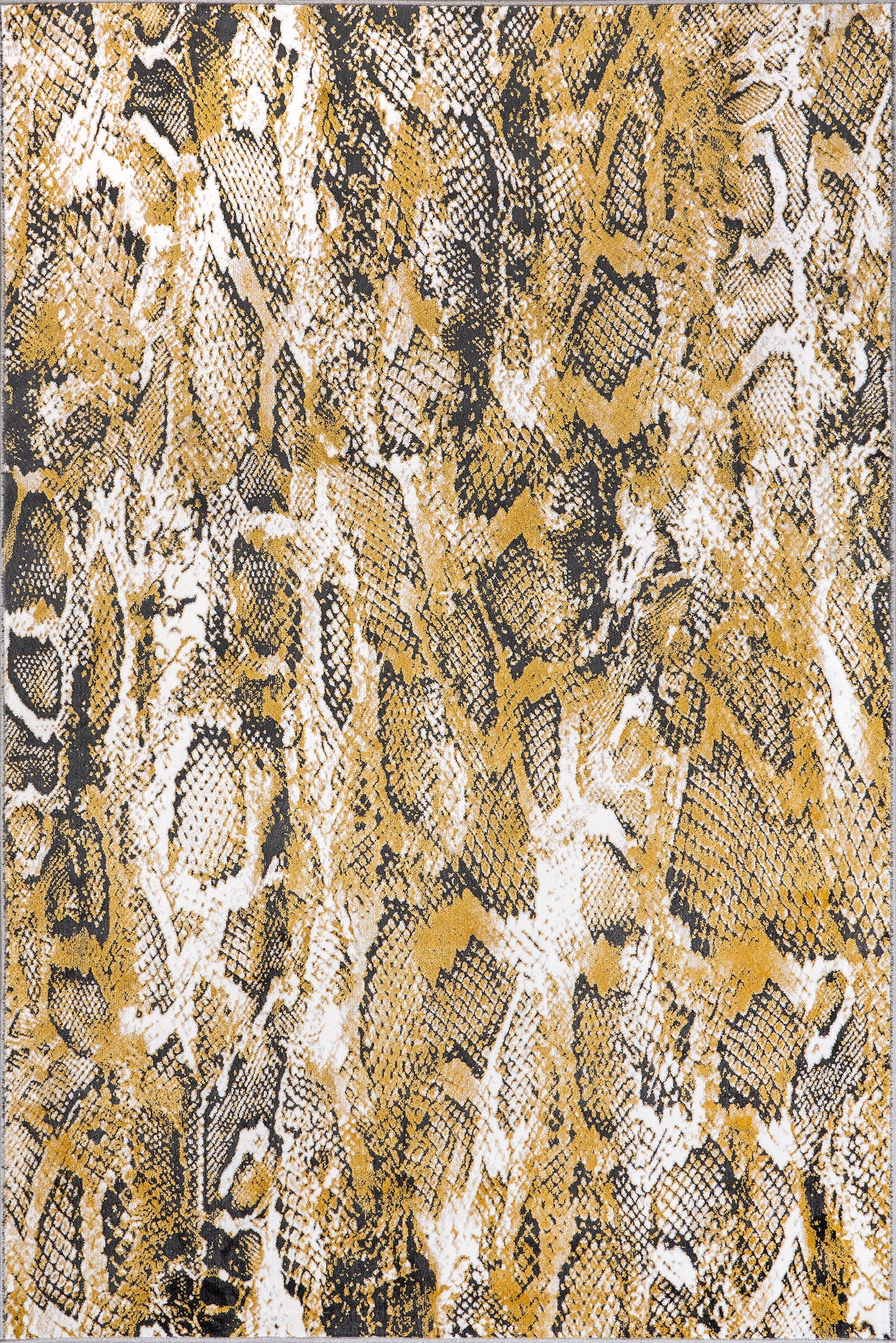 Carissa Serpent Patterned Rug - Beige Bohemian Area Rug for Living Room, Bedroom & Home Decor | Non-Slip Soft Floor Mat