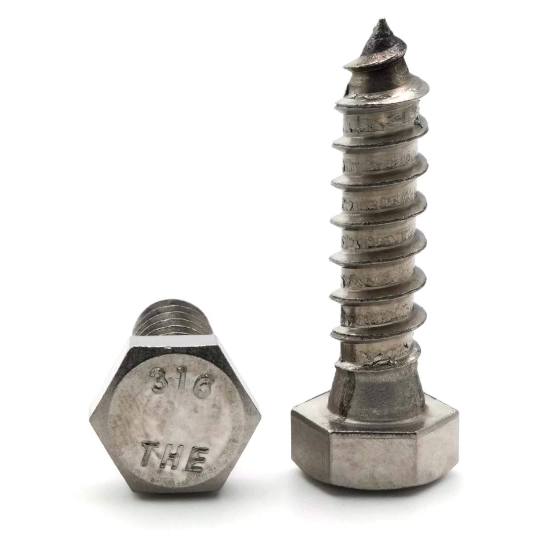 316 Stainless Steel Hex Head Lag Screws Bolts 1/4