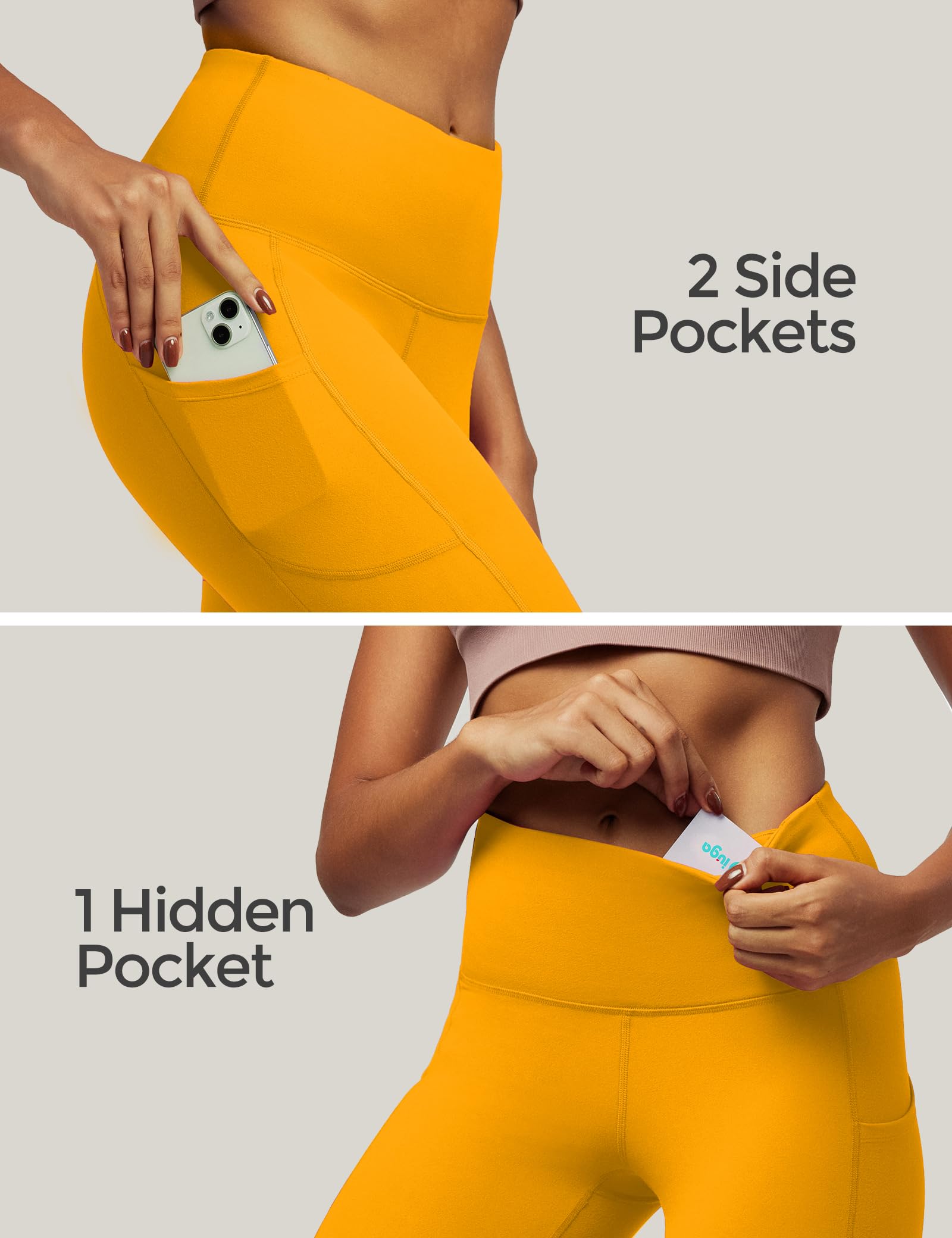 High Waist Yoga Pants with Pockets for Women - Tummy Control Workout Leggings, 4-Way Stretch Comfortable Fitness Pants | Perfect for Yoga, Gym, Running & Everyday Wear