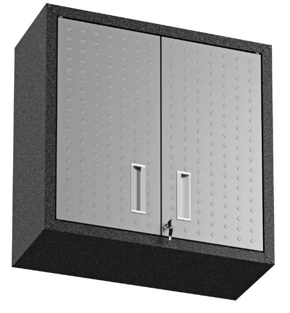 Manhattan Comfort Fortress Floating Wall Cabinet Set of 2 - Modern Wall Mounted Storage for Living Room, Bedroom & Bathroom Organization