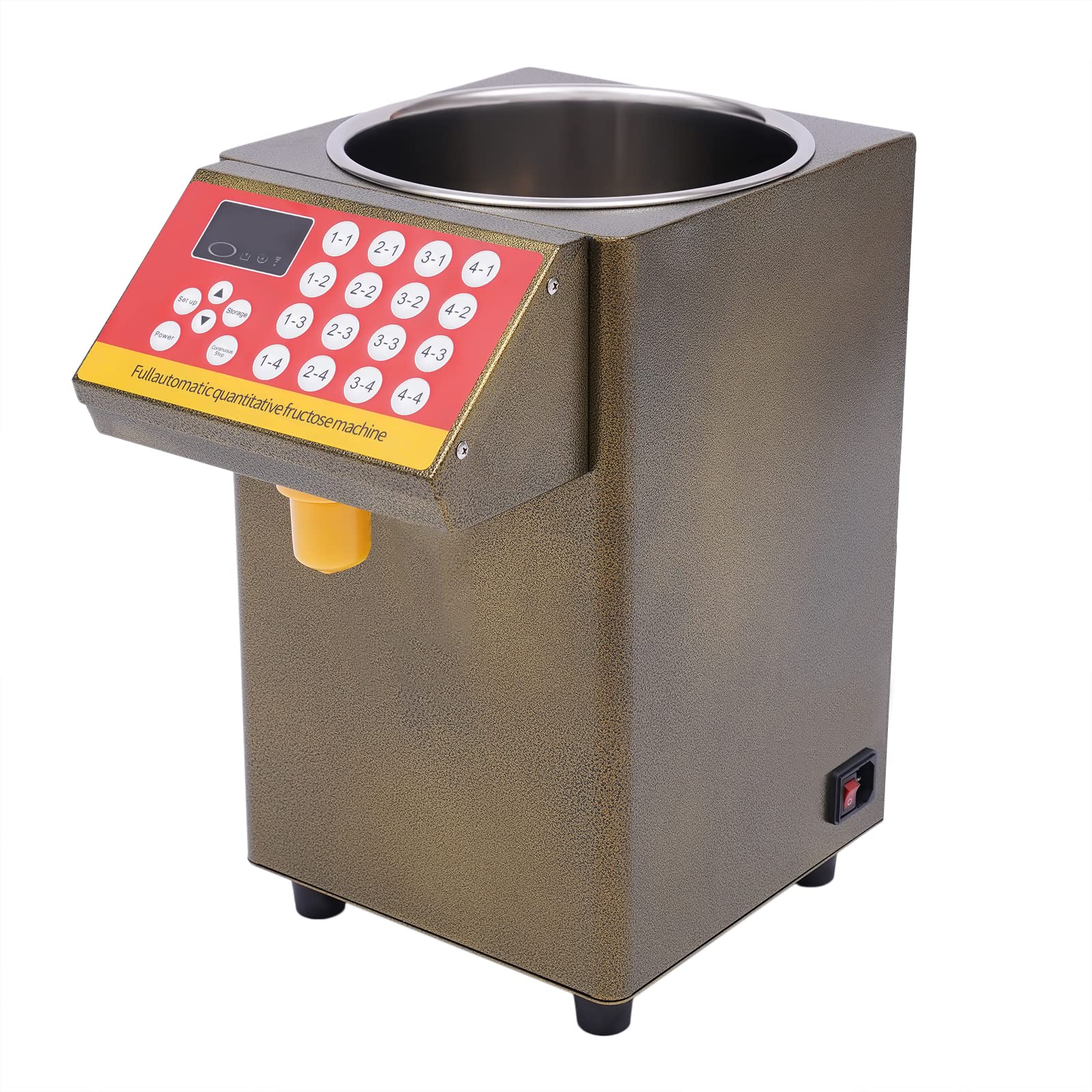 Gdrasuya10 8000CC/2.11GAL Automatic Fructose Dispenser Machine - 110V Commercial Syrup & Sugar Dispenser for Bubble Tea, Coffee Shops, Ice Cream Stores, and Beverage Businesses - Perfect for Milk Tea, Smoothies, and Dessert Toppings