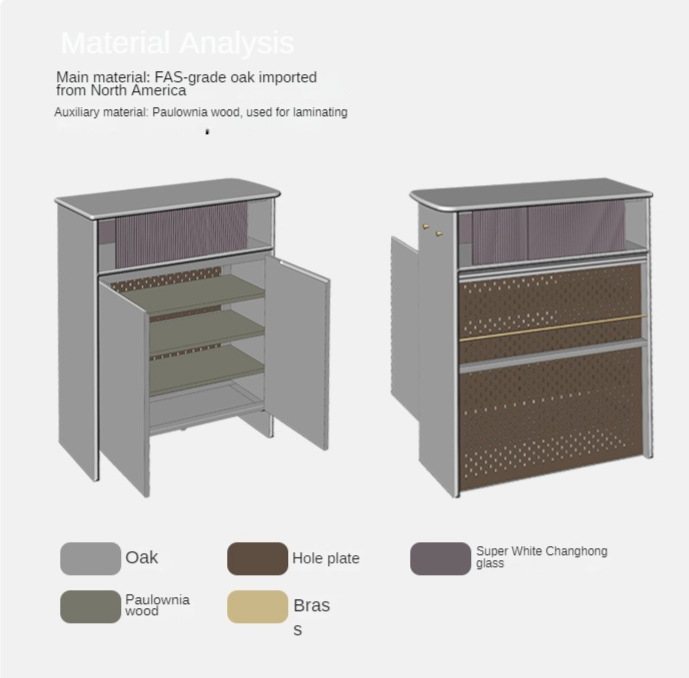Solid Oak Wood Shoe Cabinet with Partition - Modern Entryway Storage Organizer for Shoes, Boots & Accessories | Perfect for Hallway, Mudroom & Closet Organization