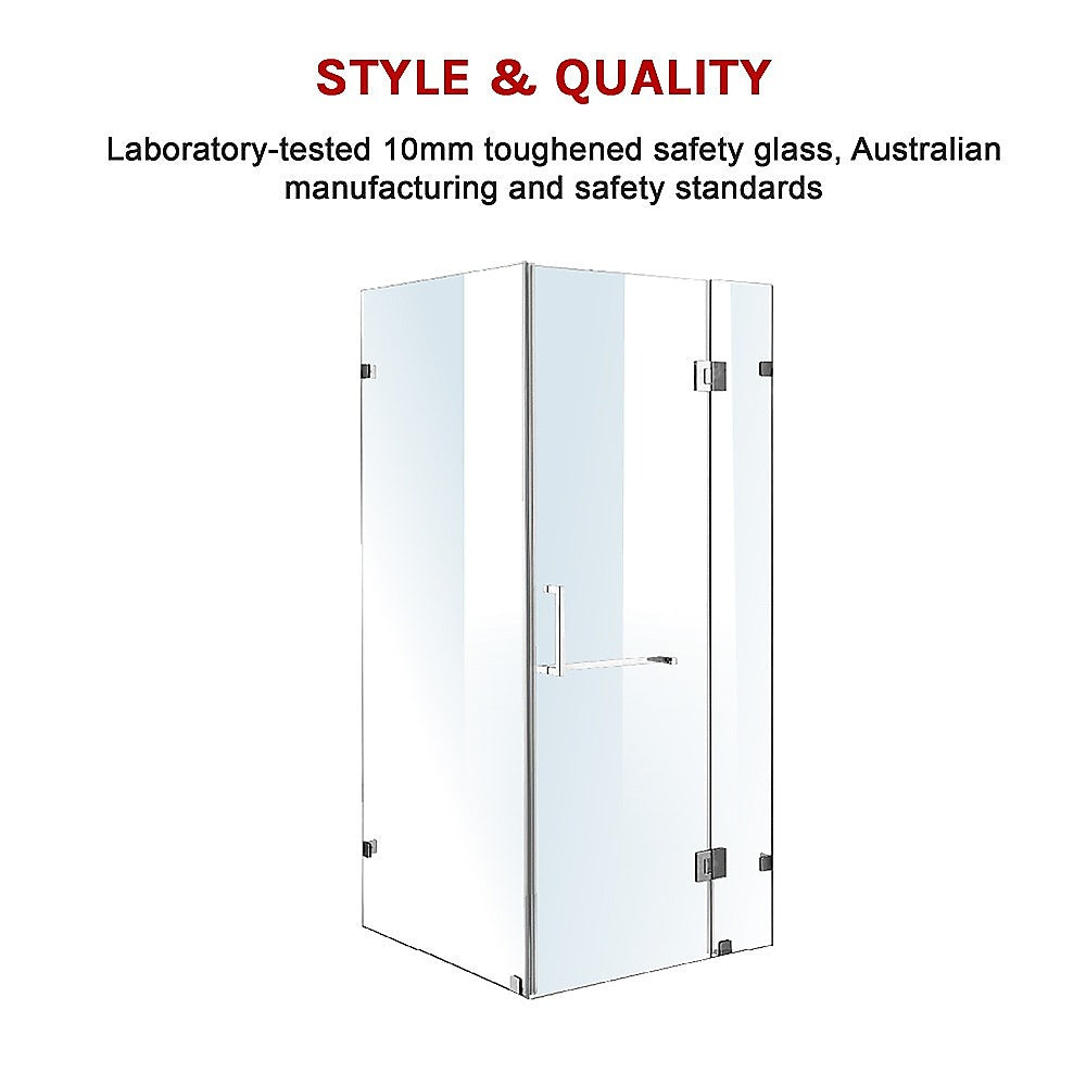 Frameless 10mm Glass Shower Screen 43.3