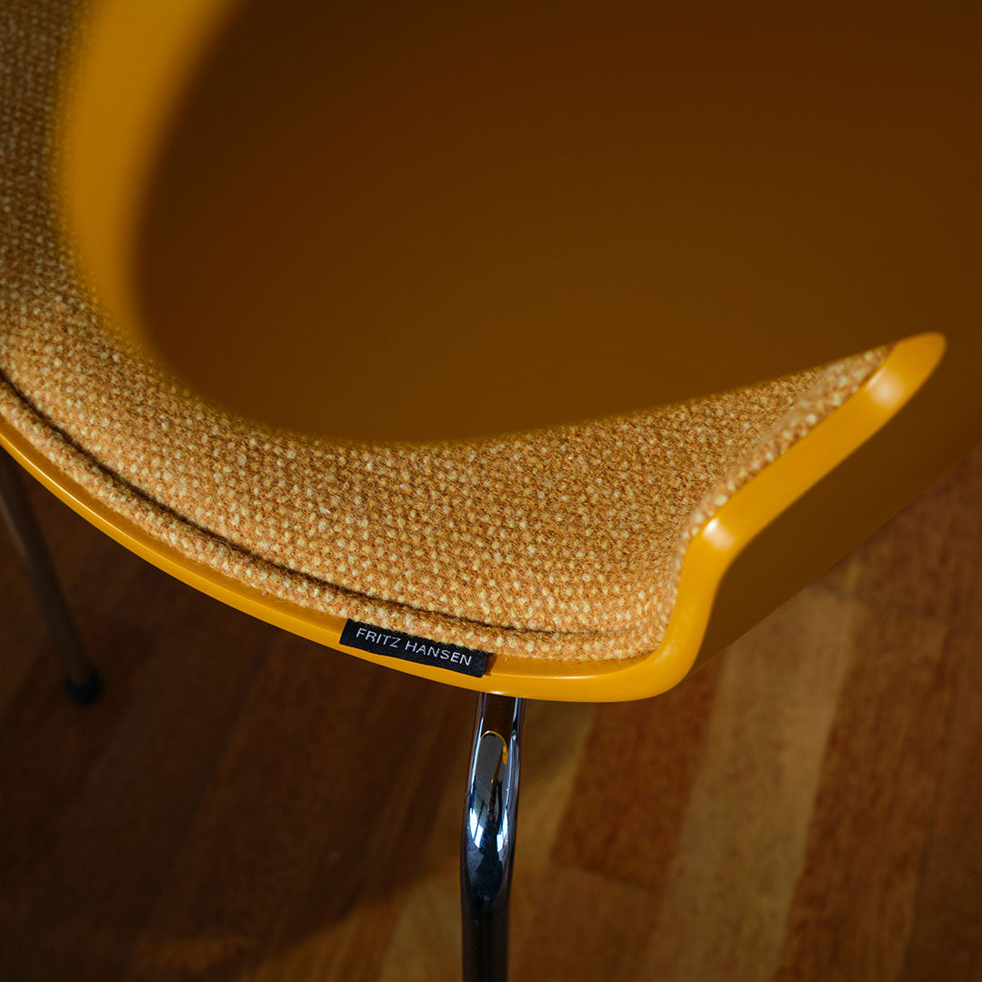 Ant Chair 3100 - Modern Lacquered Wooden Dining Chair with Front Upholstery - Perfect for Kitchen, Dining Room & Office Workspace