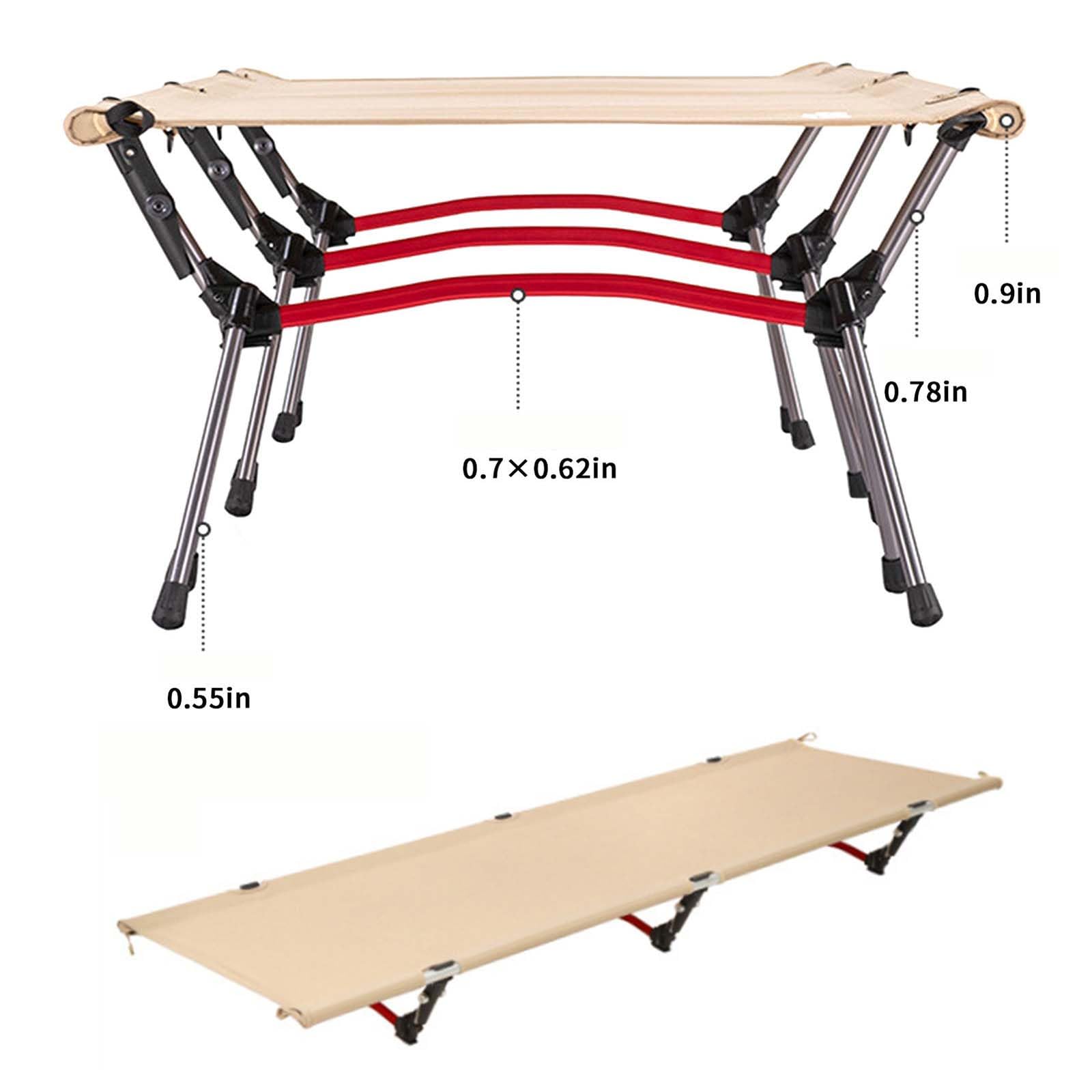 Heavy Duty Folding Camping Cot with Storage Bag - Portable Adult Sleeping Bed for Outdoor, Hiking, Beach, RV & Office Nap - Sturdy Metal Frame Support - Perfect for Camping Trips, Backpacking & Emergency Guest Bed