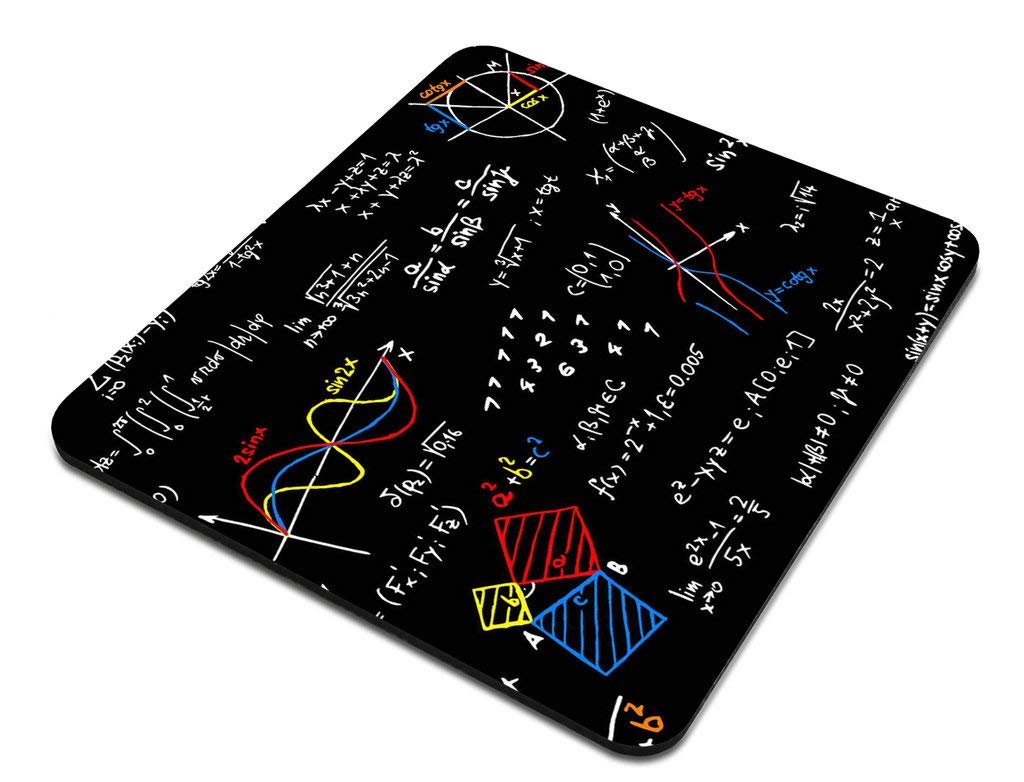 Stylish Math-Themed Desk Accessories Set with Premium Black Mousepad - Perfect for Office, Study & Home Workspace Decor - Great Gift for Students & Teachers
