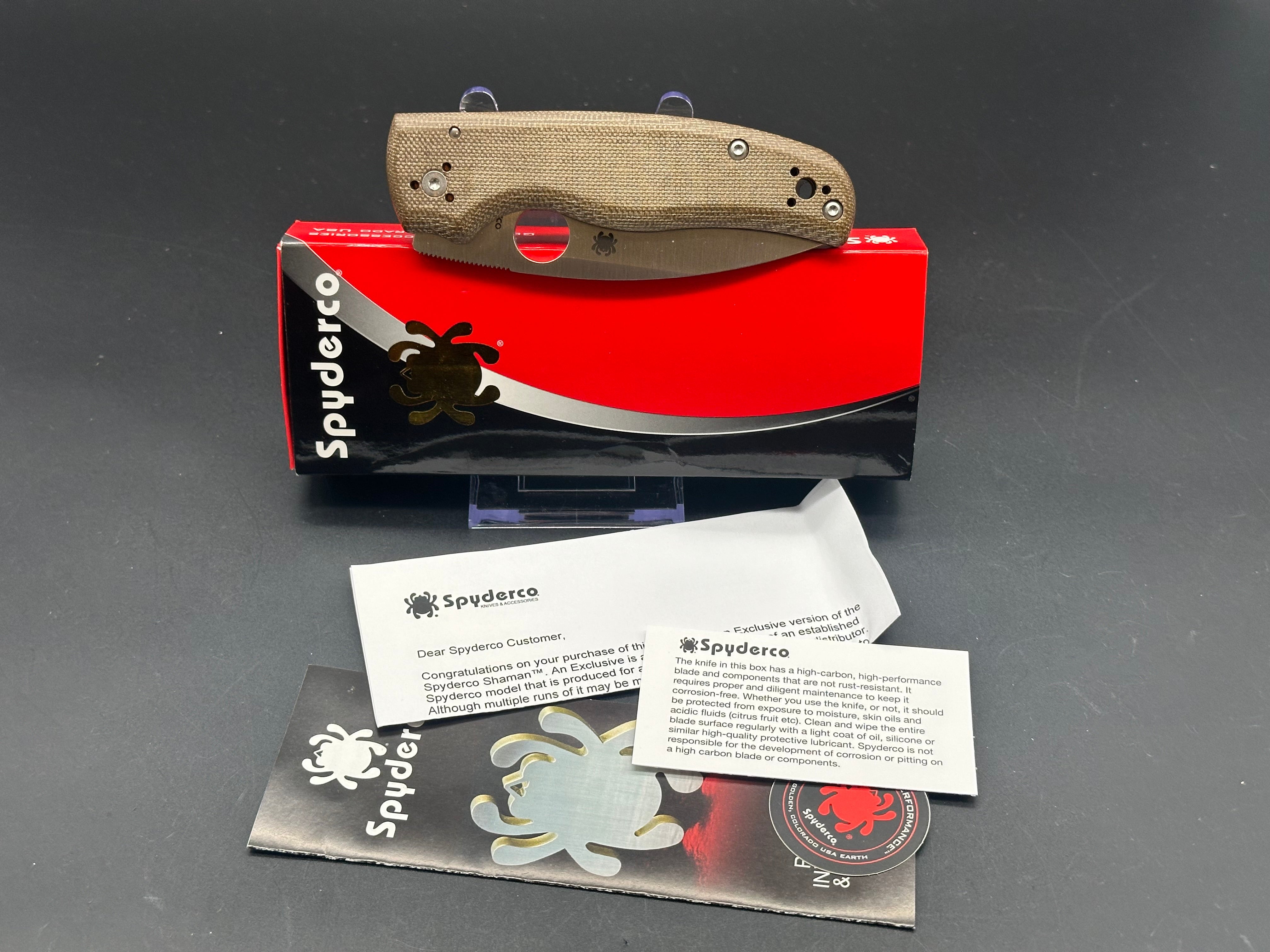 Spyderco Shaman Folding Knife - 3.6