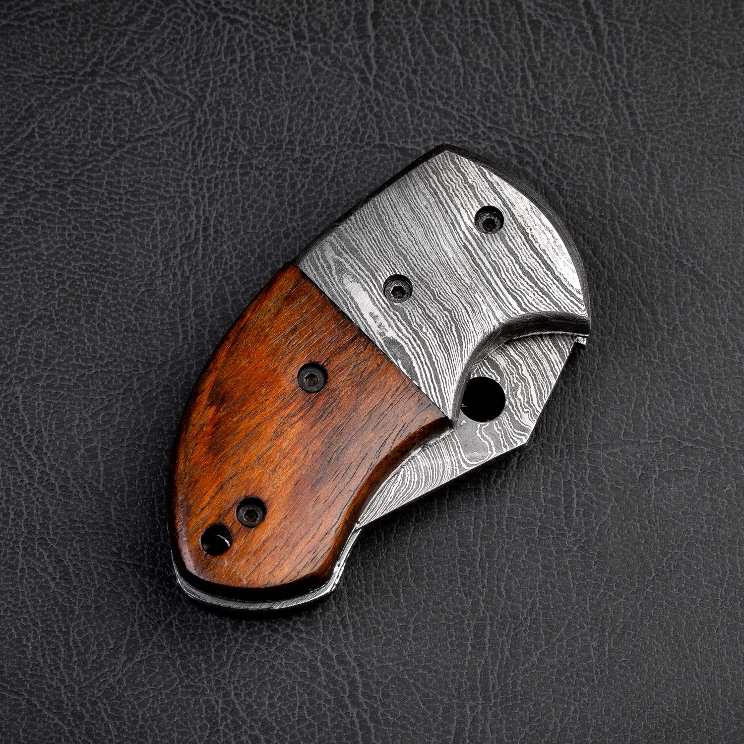 Forseti Steel Lightoller Damascus Steel EDC Folding Knife - Premium Pocket Knife for Outdoor, Camping, Hiking & Everyday Carry
